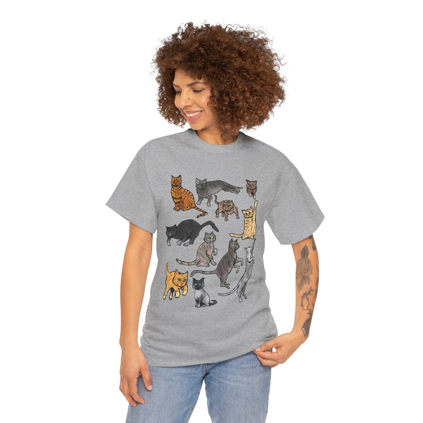 Cats Collage T-Shirt — Cute Cat Illustration Tee for Cat Lovers