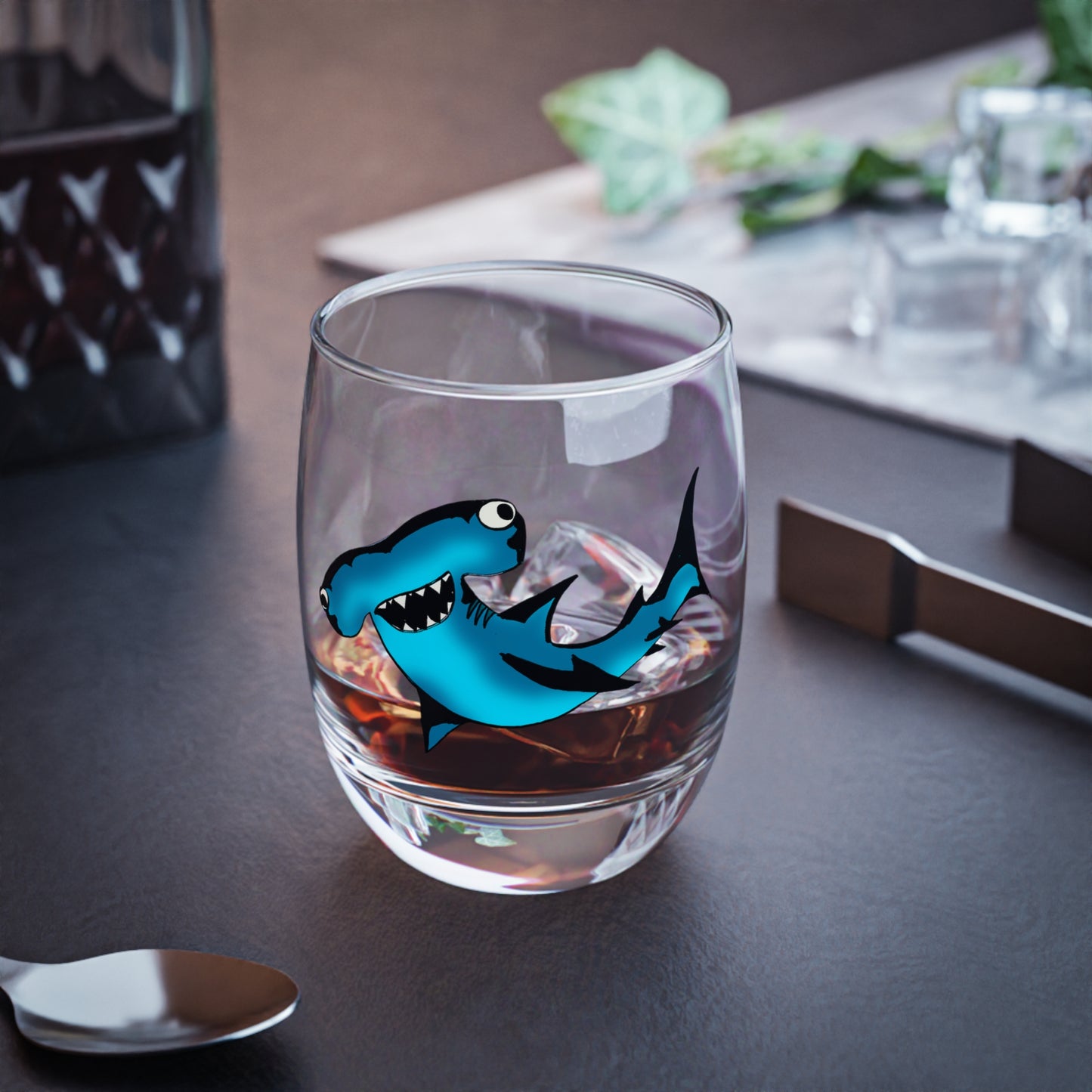Shark-Themed Whiskey Glass - Fun and Unique Gift for Animal Lovers