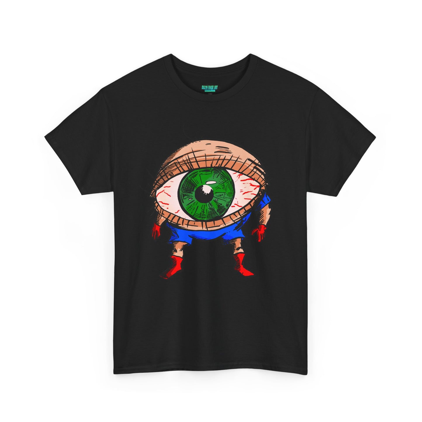 Terrif-EYE-ing - Whimsical Unisex Heavy Cotton Tee with Eye Design