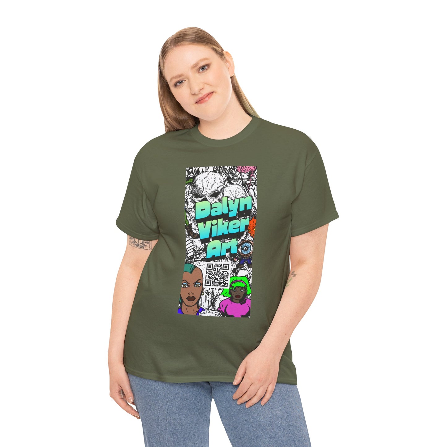 Graphic Art T-Shirt — "Dalyn Viker Art" Vertical Collage Tee
