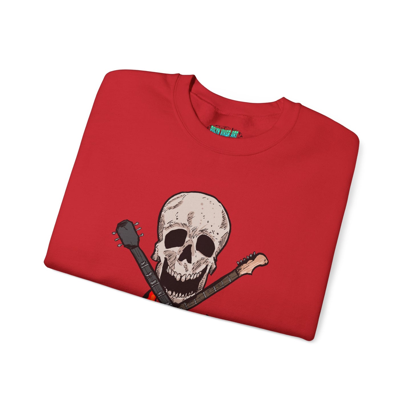 Skull and Guitar Crewneck Sweatshirt