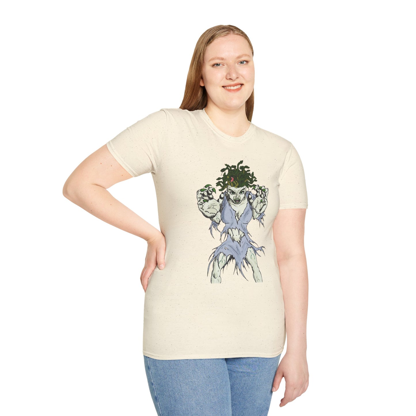 Medusa Assailing Unisex T-Shirt - Mythological Monster Dalyn Viker Art