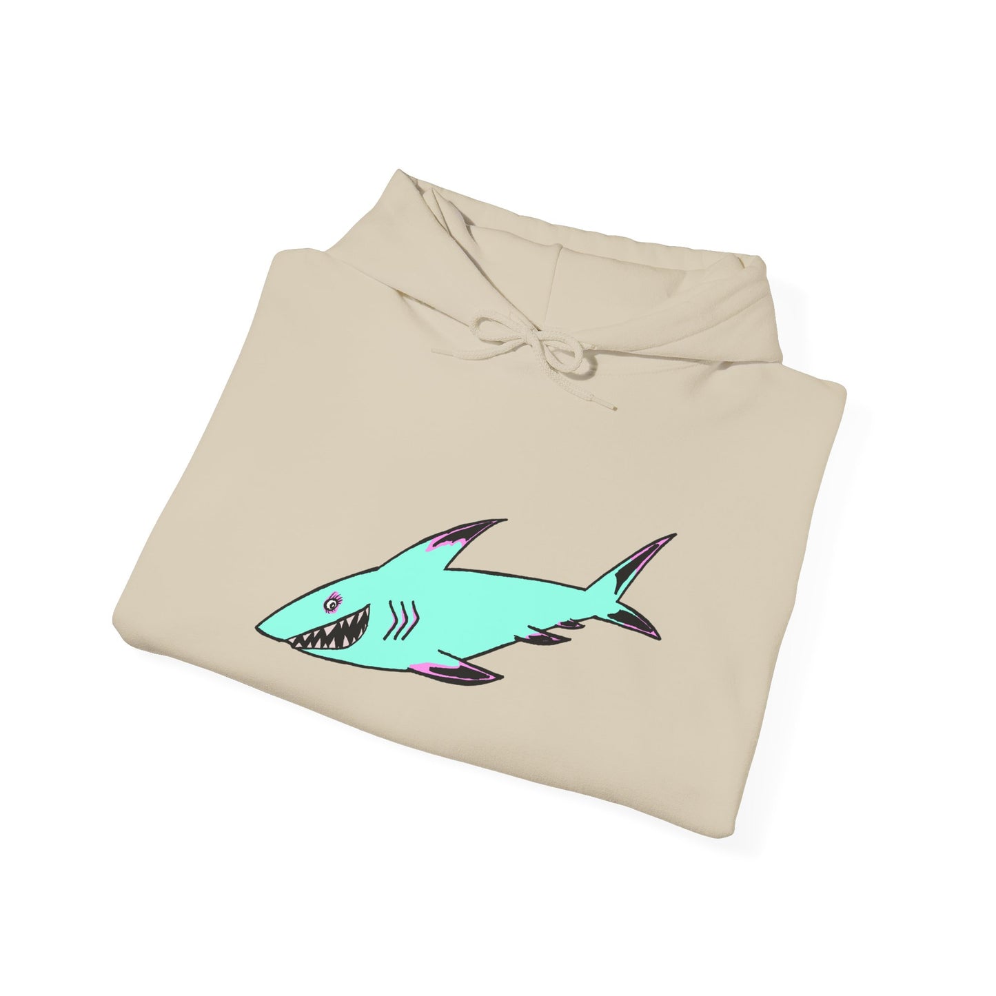 Shark Graphic Unisex Hoodie, Fun Casual Wear, Beach Lover's Gift, Relaxing Lounge Sweatshirt, Unique Gift for Any Occasion