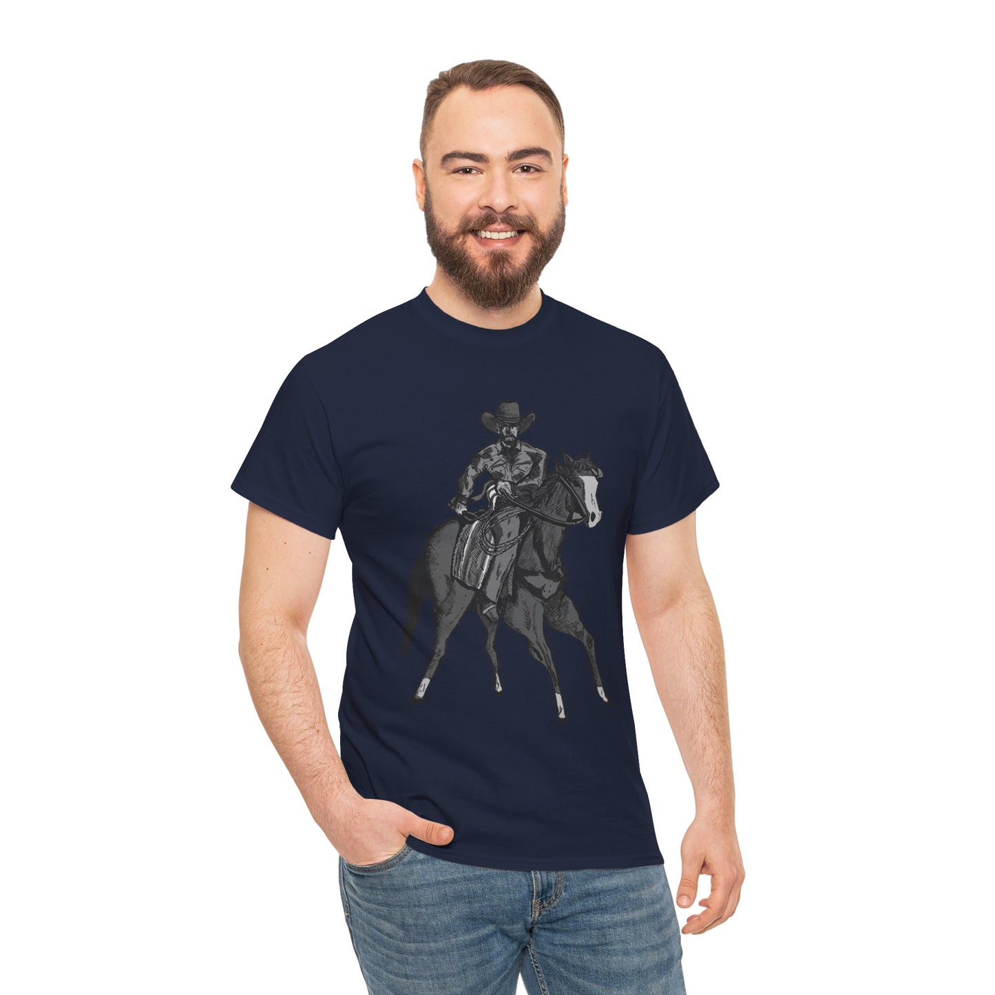 Cowboy on Horseback T‑Shirt — Vintage Western Rodeo Tee