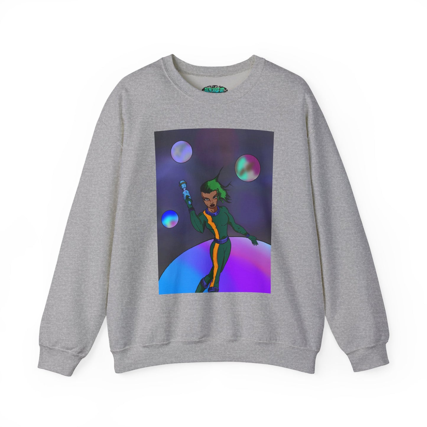 Cosmic Character Crewneck Sweatshirt – Fun, Unisex Design for Casual Style