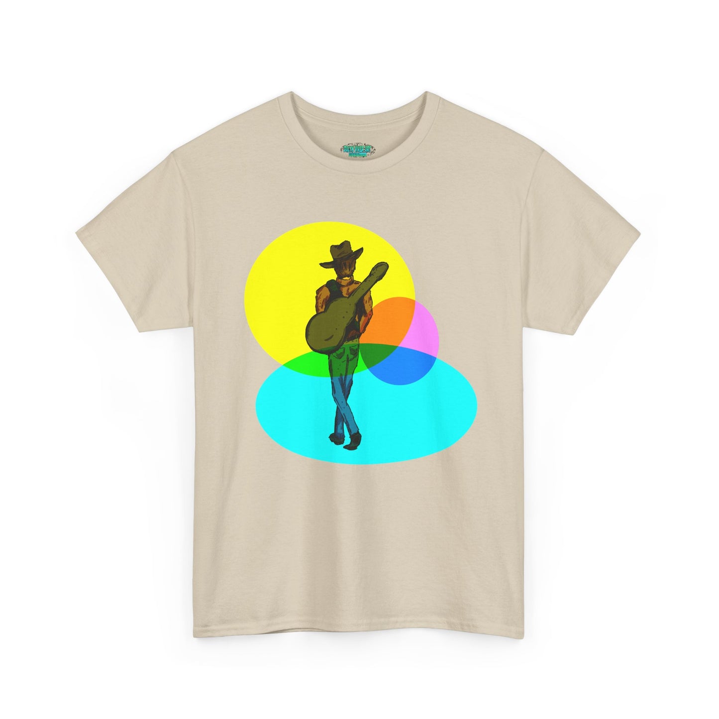 Cowboy Guitar Tee — Colorful Music T‑Shirt