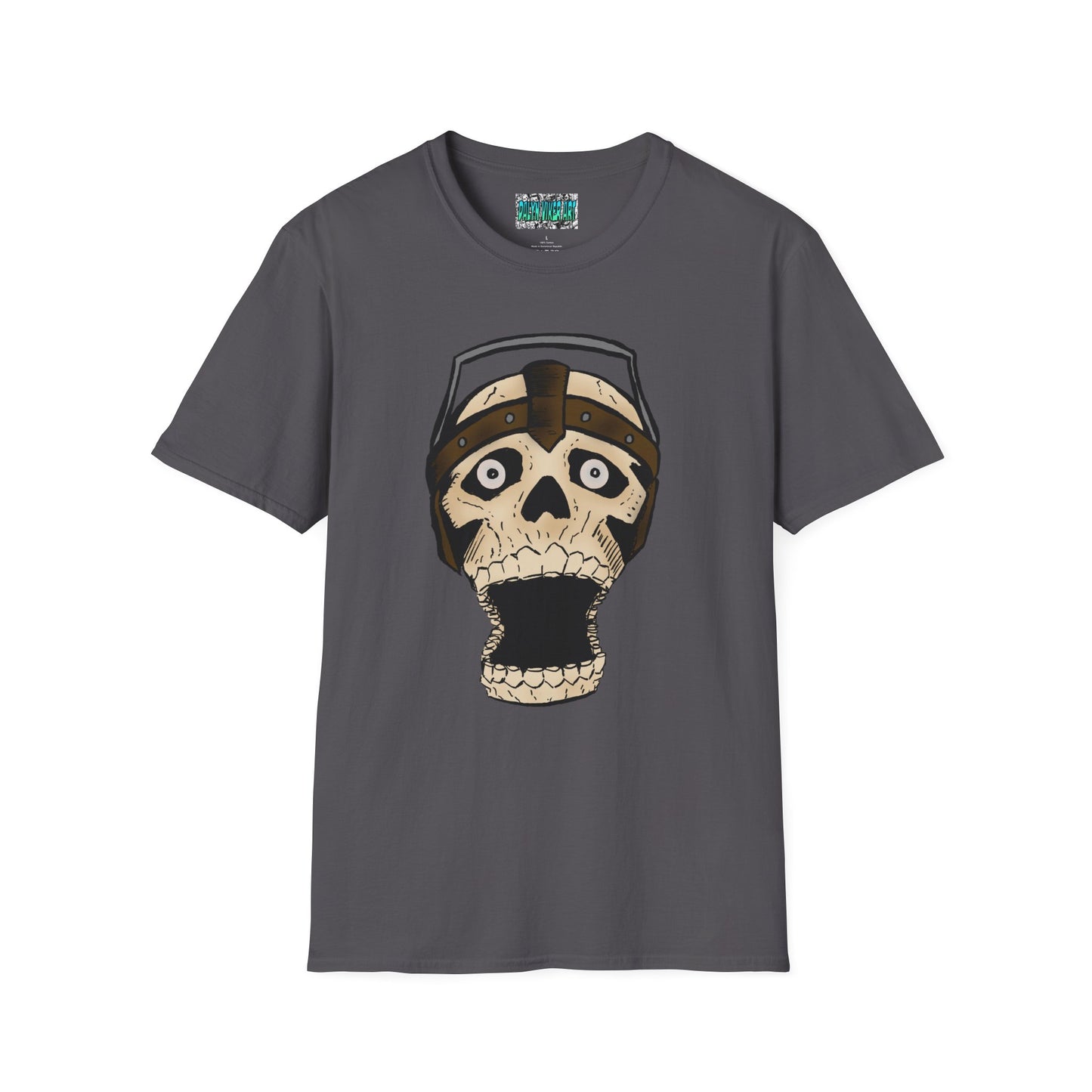 Electric Screaming Skull Unisex Softstyle T-Shirt