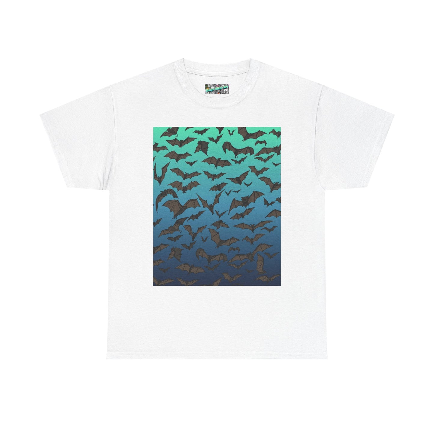 Bat Swarm Graphic Tee — Gradient Night Flight T-Shirt