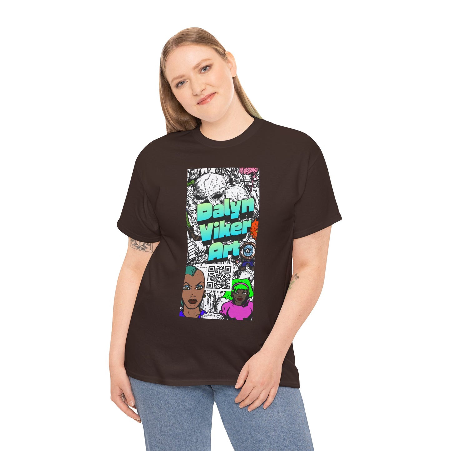 Graphic Art T-Shirt — "Dalyn Viker Art" Vertical Collage Tee
