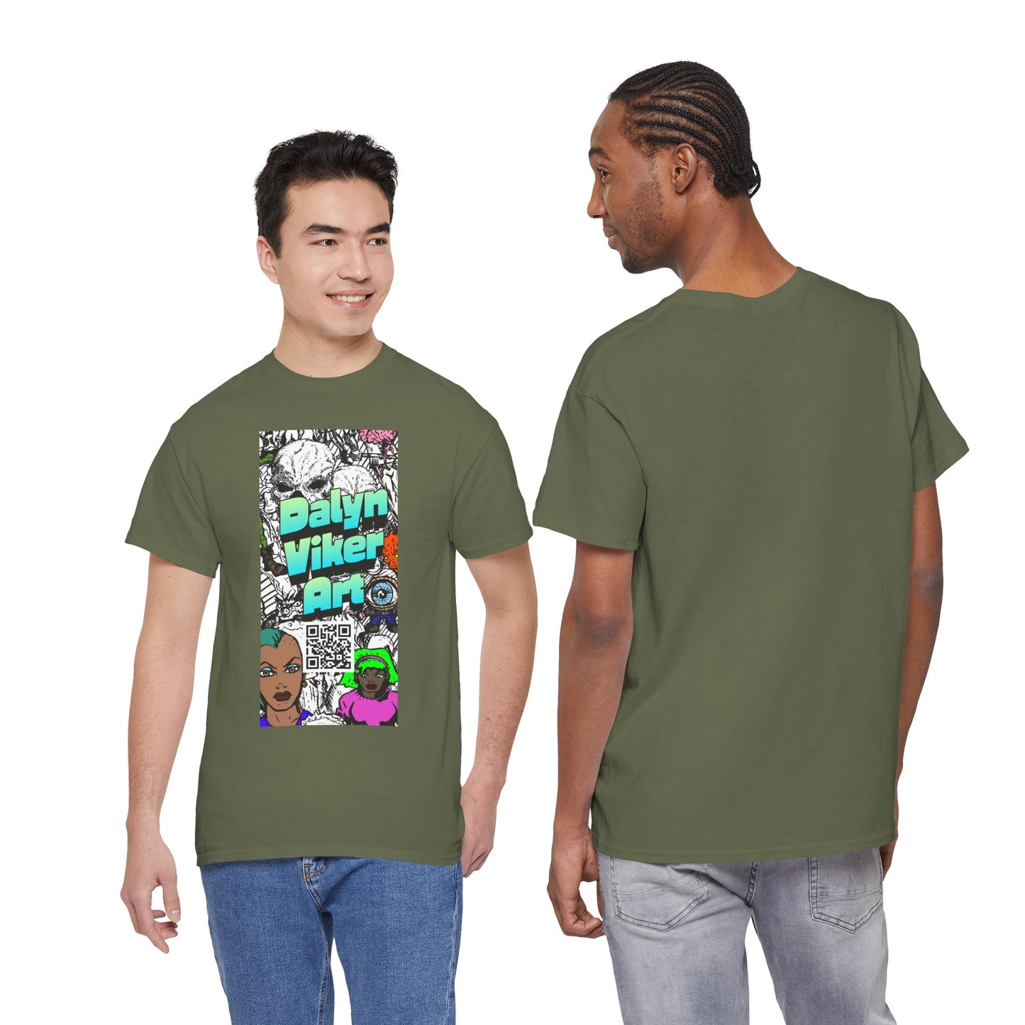 Graphic Art T-Shirt — "Dalyn Viker Art" Vertical Collage Tee