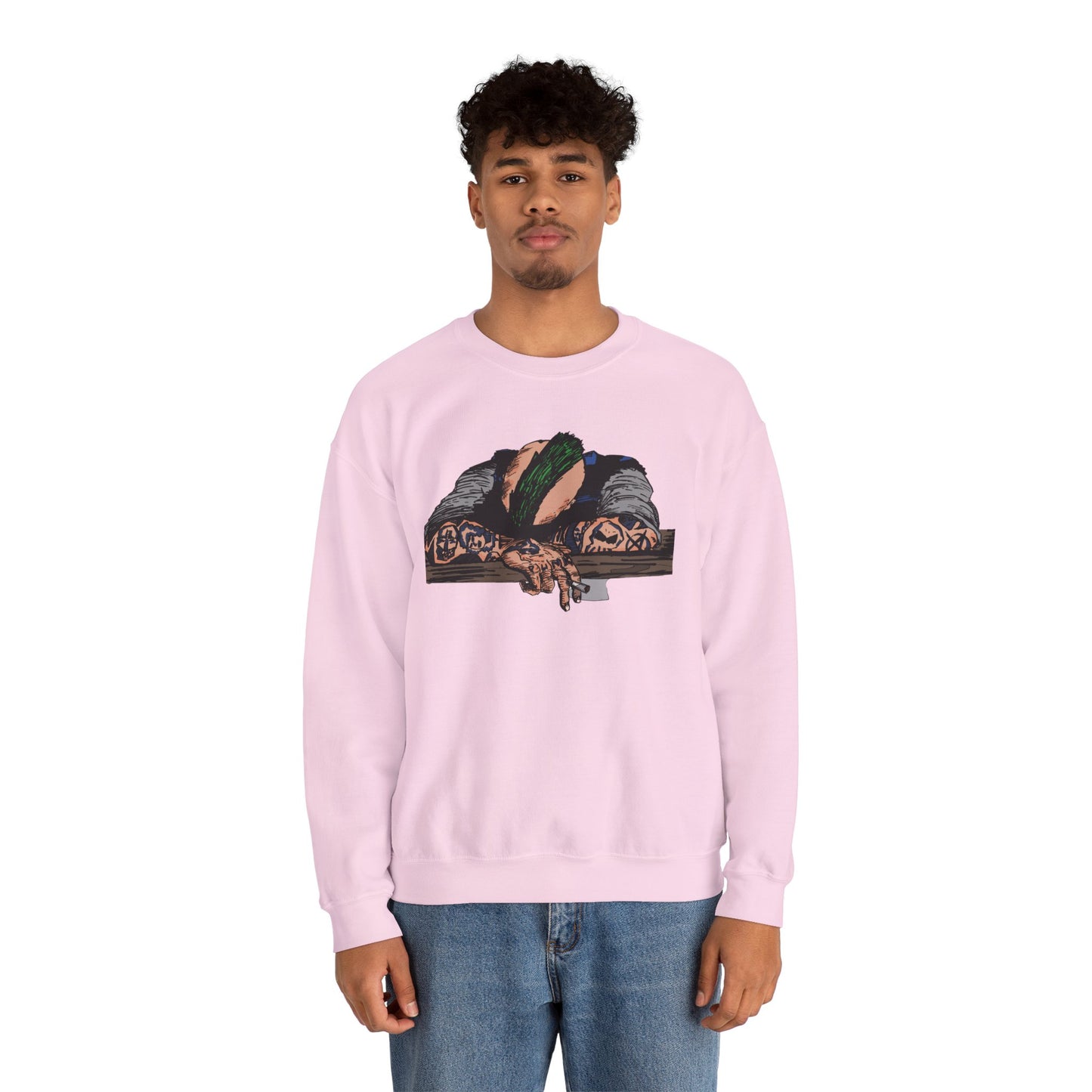 Punk and Done Artistic Unisex Crewneck Sweatshirt - Cozy Vibes
