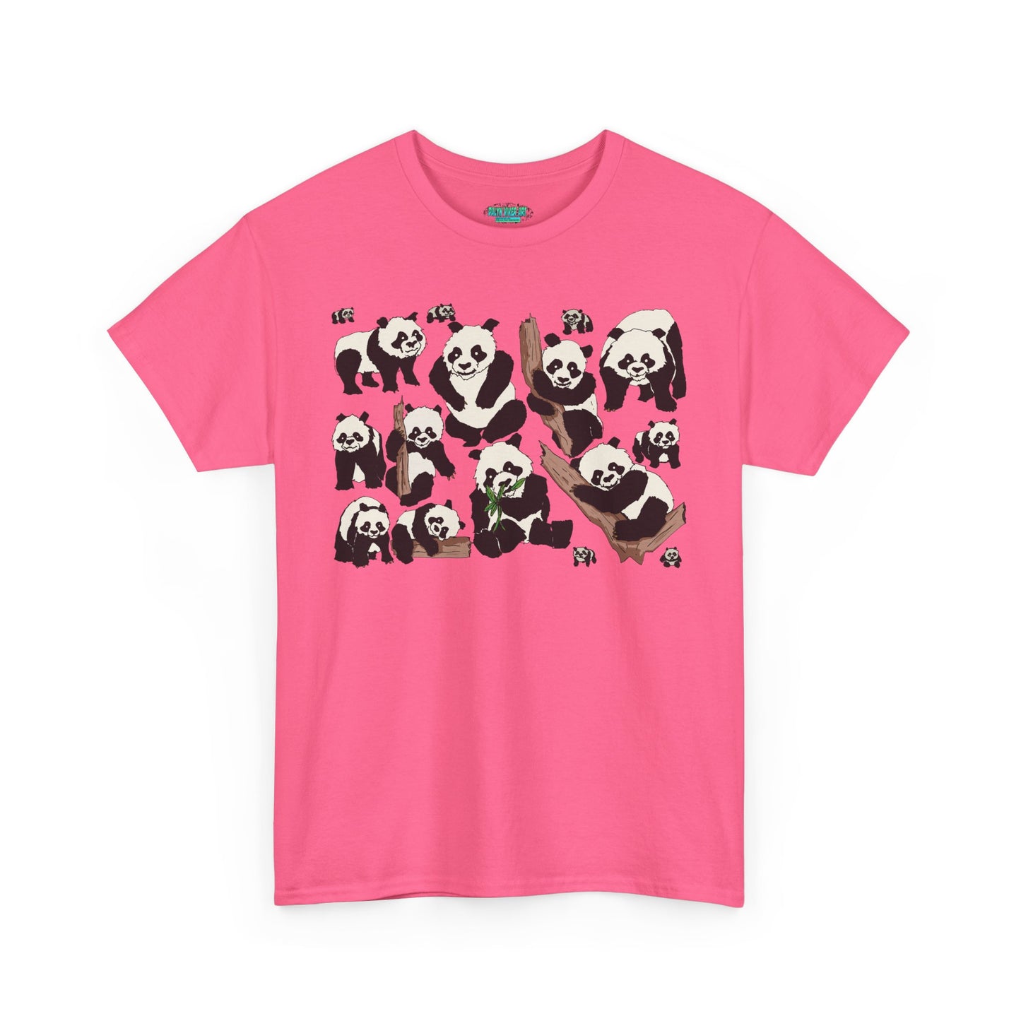 Cute Panda Design Unisex Heavy Cotton Tee | Animal Lover Gift, Casual Wear, Eco-Friendly Apparel, Nature Enthusiast Clothing