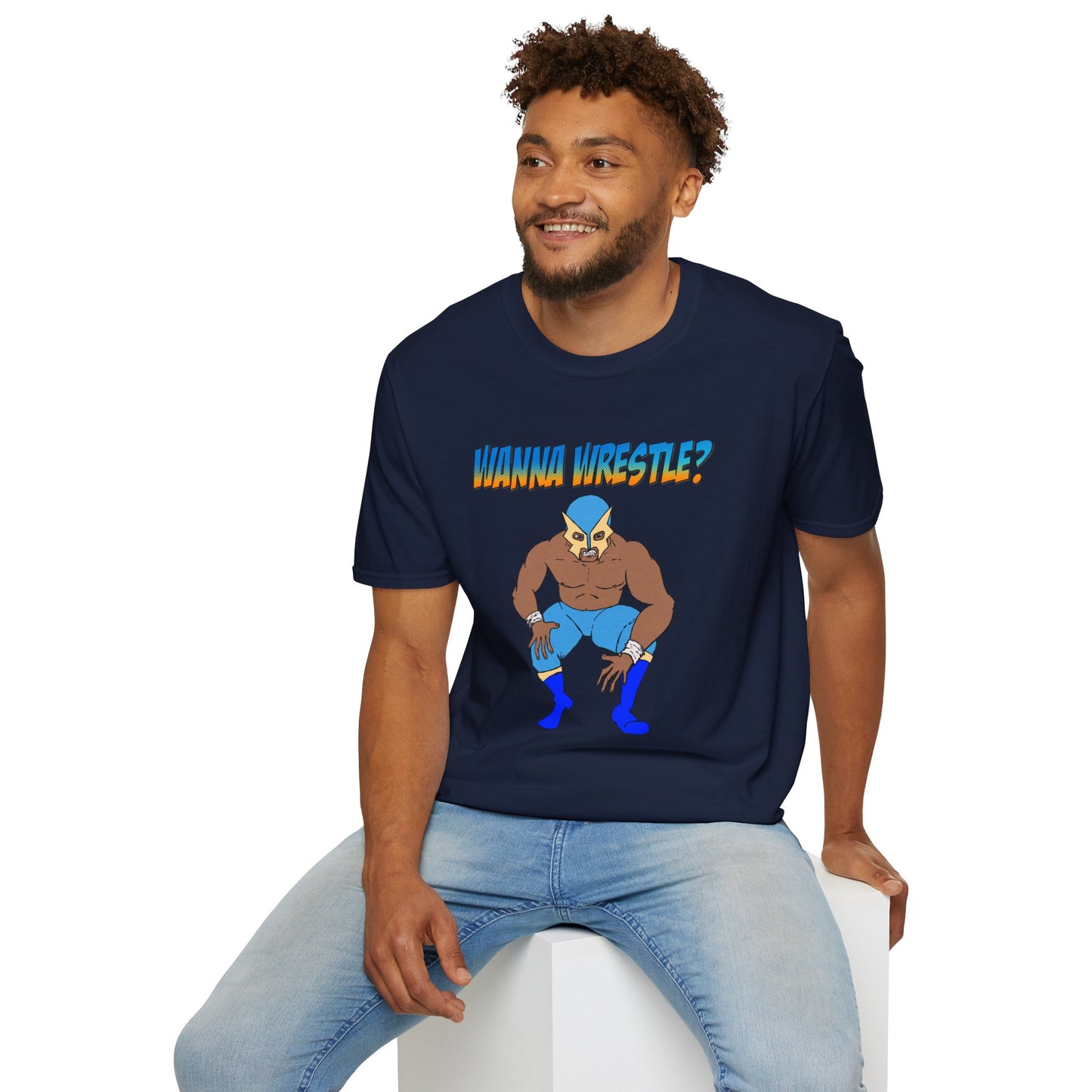 Wanna Wrestle? Unisex Softstyle T-Shirt