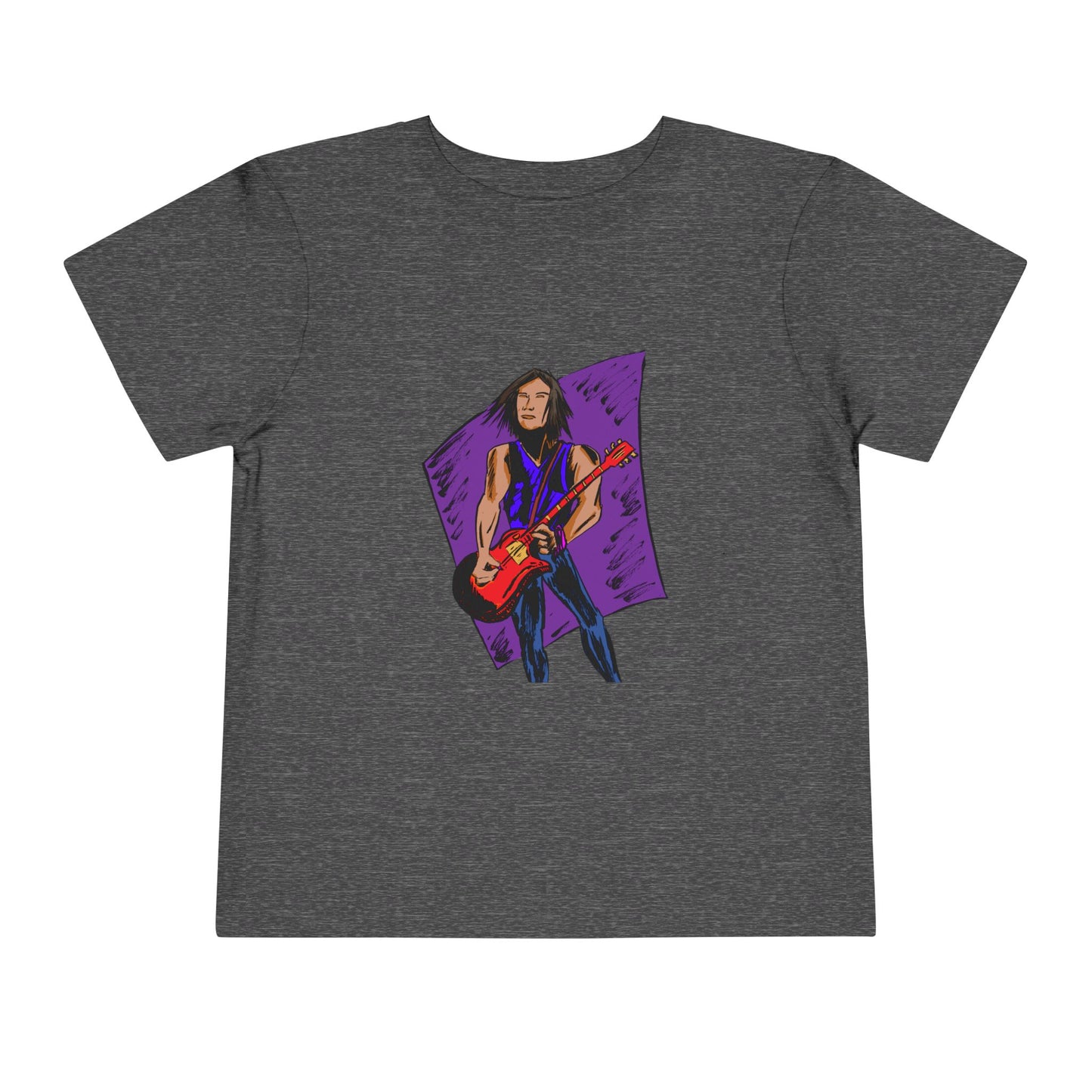 Toddler Tee — Rock Star Guitarist Graphic Kids Shirt