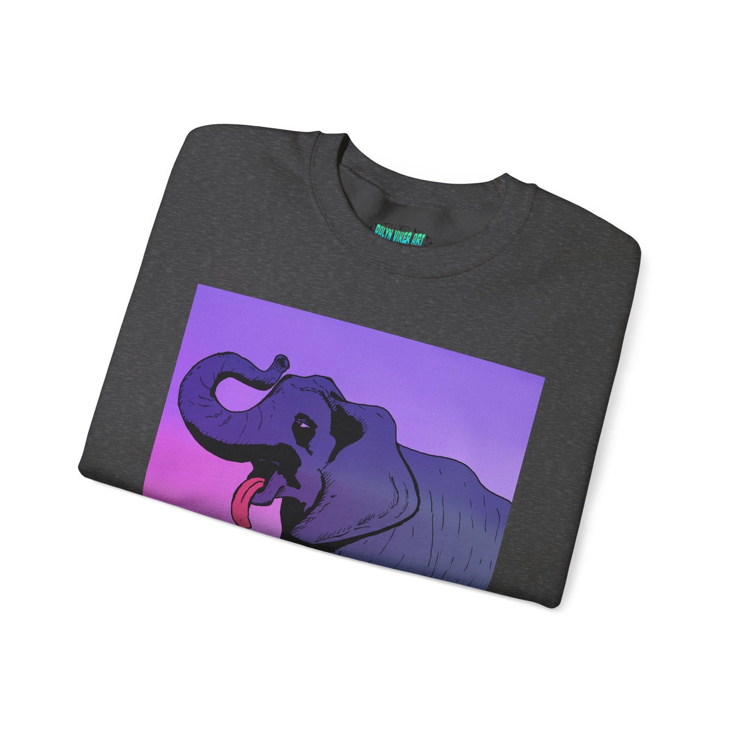 Elephant Art Unisex Crewneck Sweatshirt – Vibrant and Cozy Statement Piece