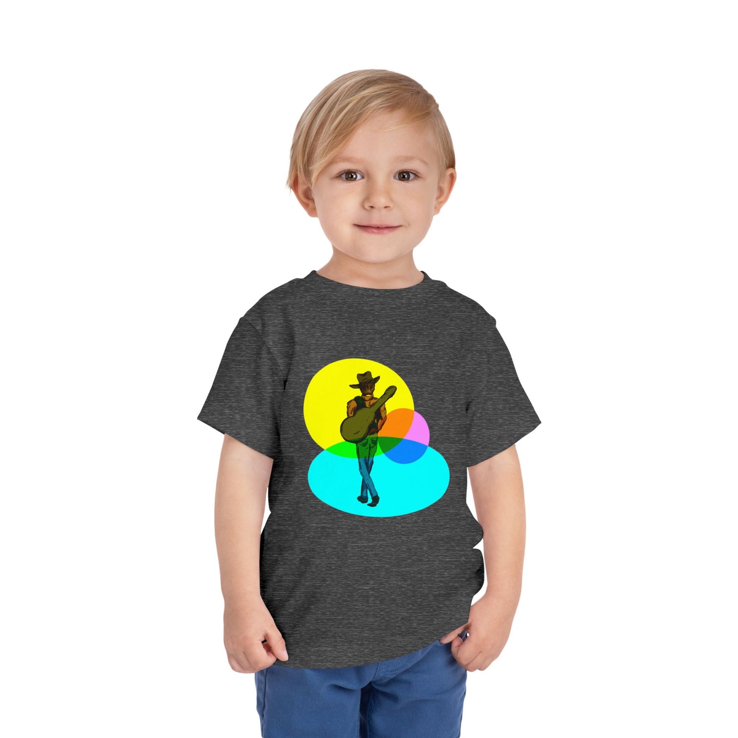 Toddler Tee — Colorful Cowboy Guitar Kids Shirt