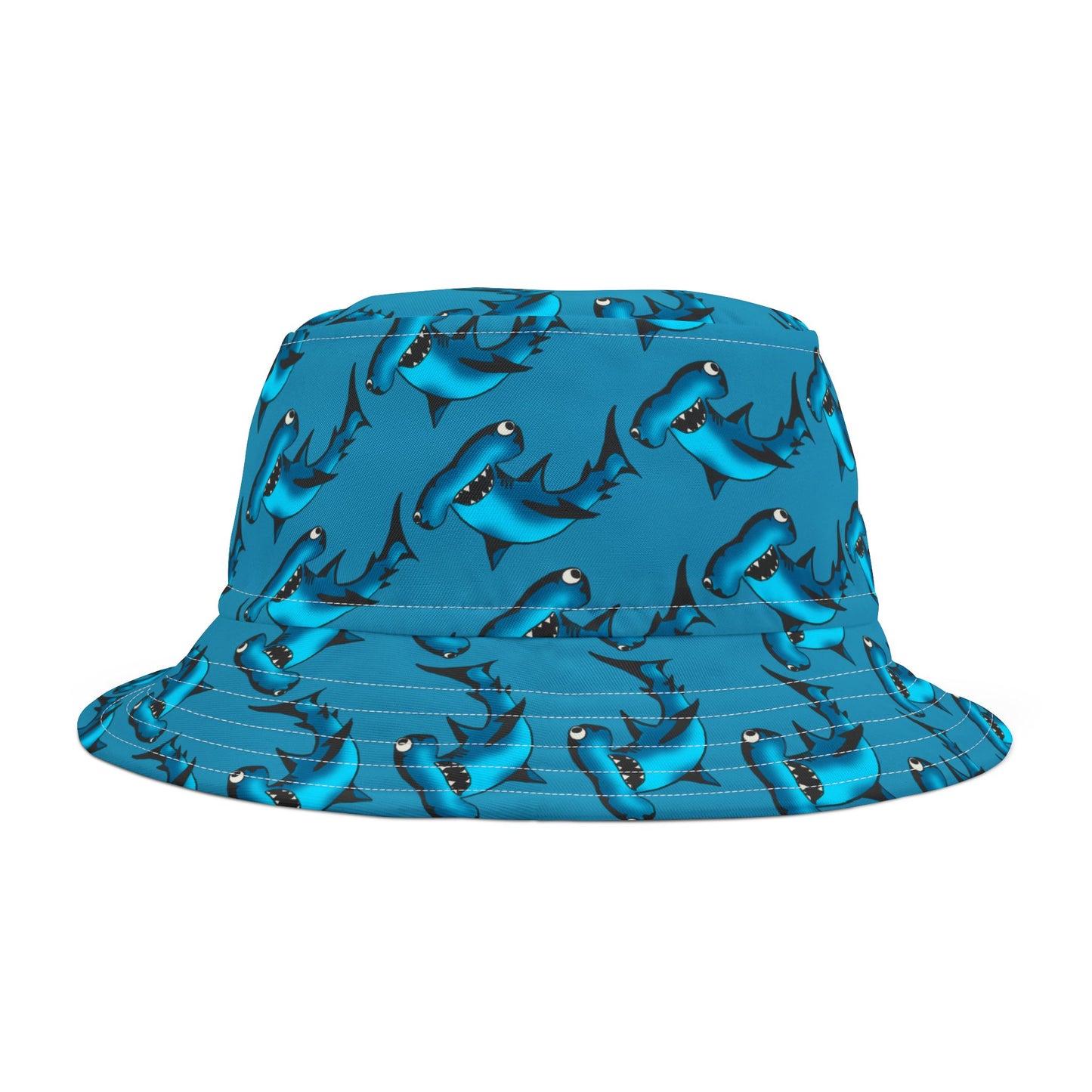 Shark Print Bucket Hat - Fun Beachwear for Summer Adventures