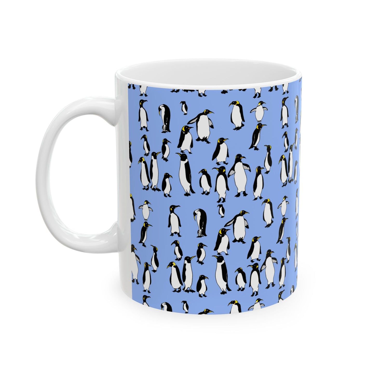 Rookery of Whimsical Penguins Ceramic Mug - Perfect for Coffee Lovers, Penguin Gifts, Cute Kitchen Decor, Unique Holiday Mug, Animal-Themed Drinkware