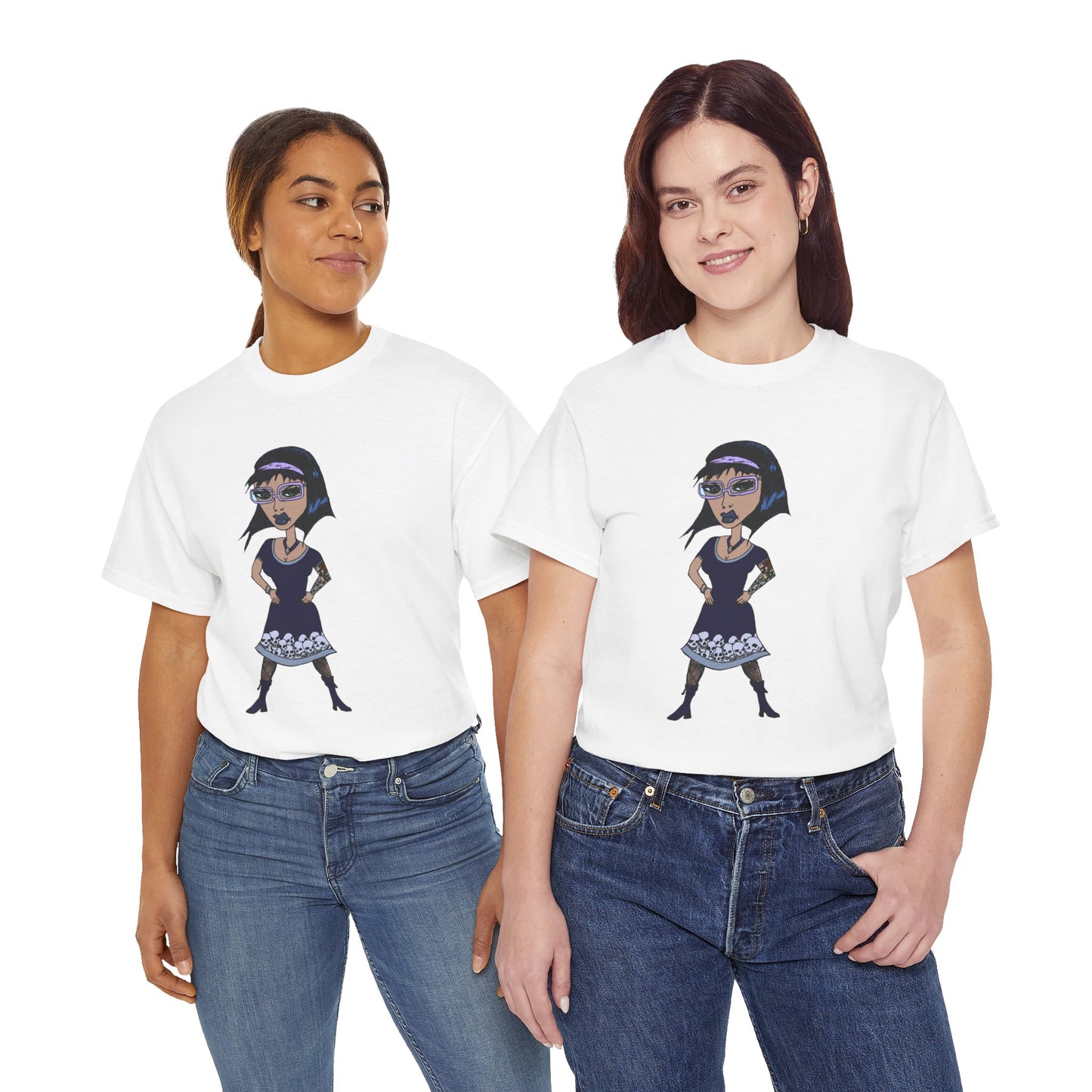 Gothic Doll T-Shirt — Retro Vampire Girl Graphic Tee