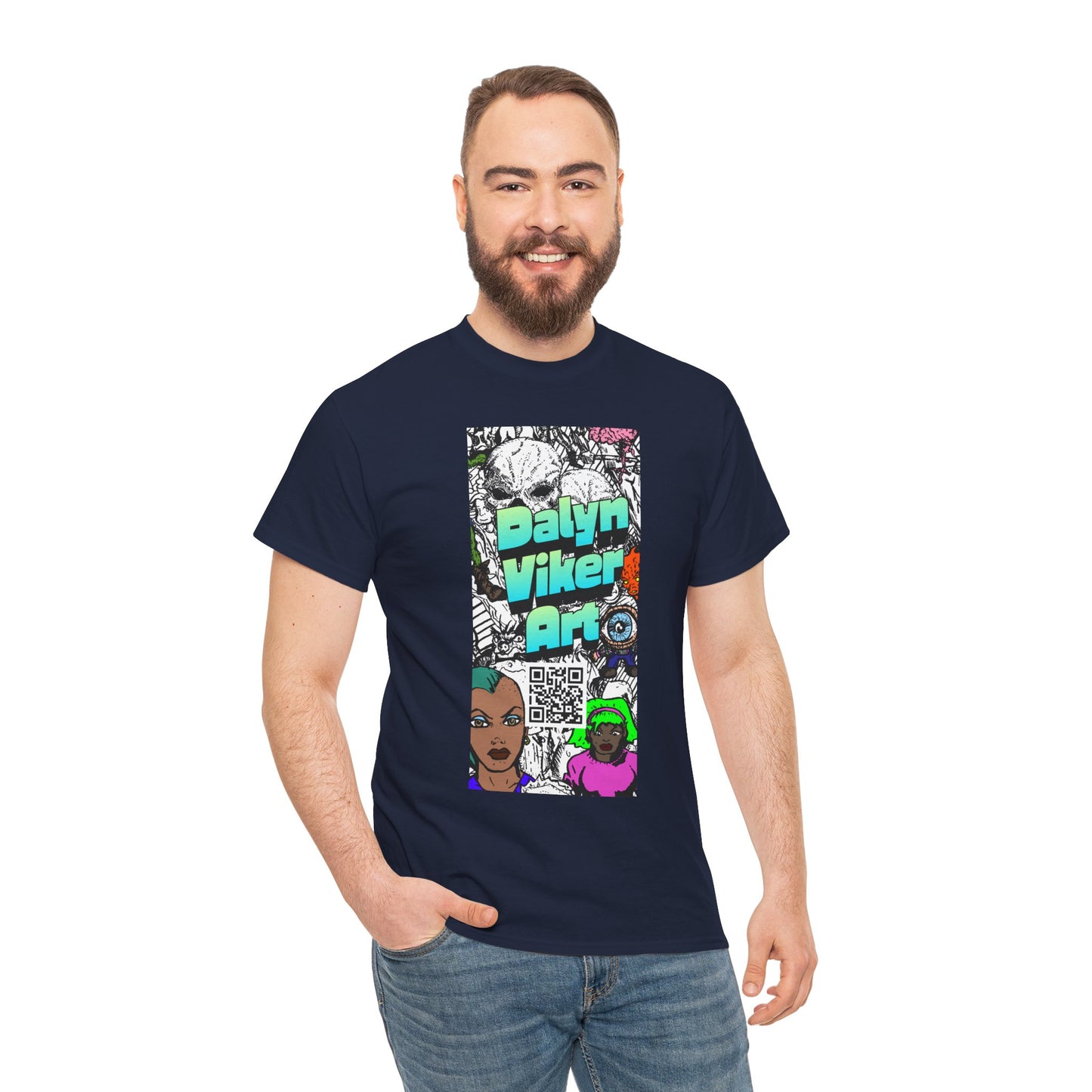 Graphic Art T-Shirt — "Dalyn Viker Art" Vertical Collage Tee
