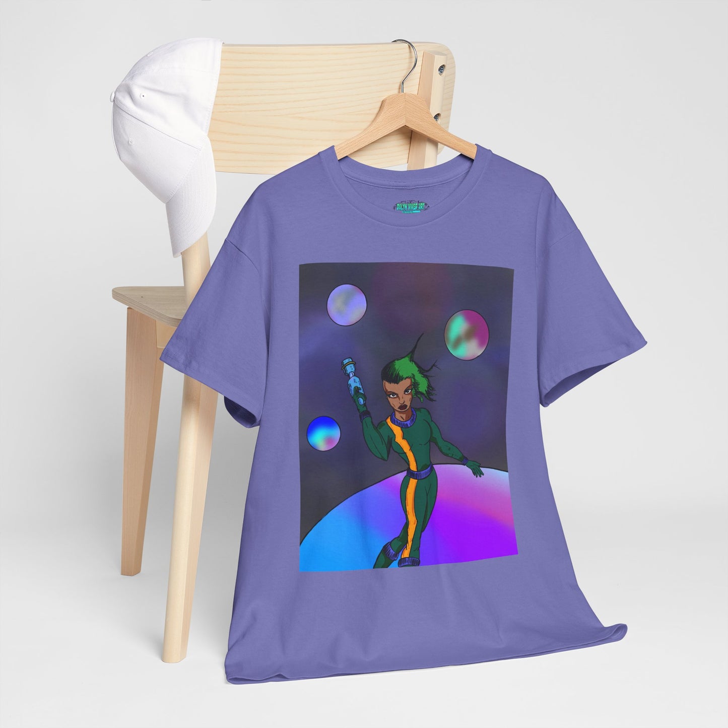 Cosmic Hero Vibe Tee - Unisex Heavy Cotton Tee, Space Art Shirt, Retro Sci-Fi T-Shirt, Gift for Space Lovers, Unique Graphic Tee