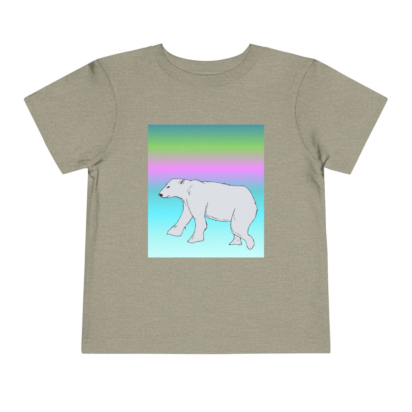 Toddler Tee — Pastel Polar Bear Graphic Shirt