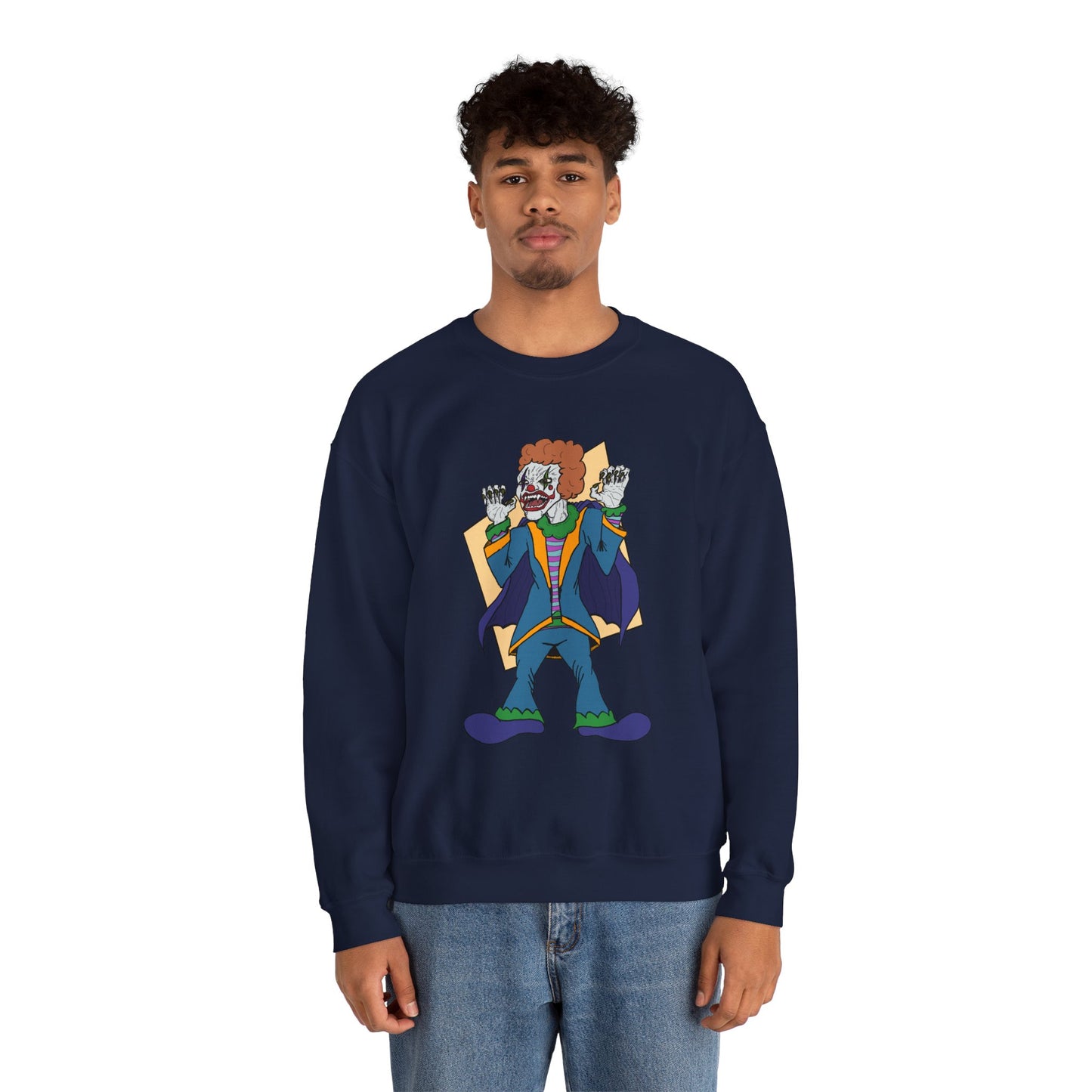 Vampire Clown Funny Horror-Inspired Unisex Crewneck Sweatshirt