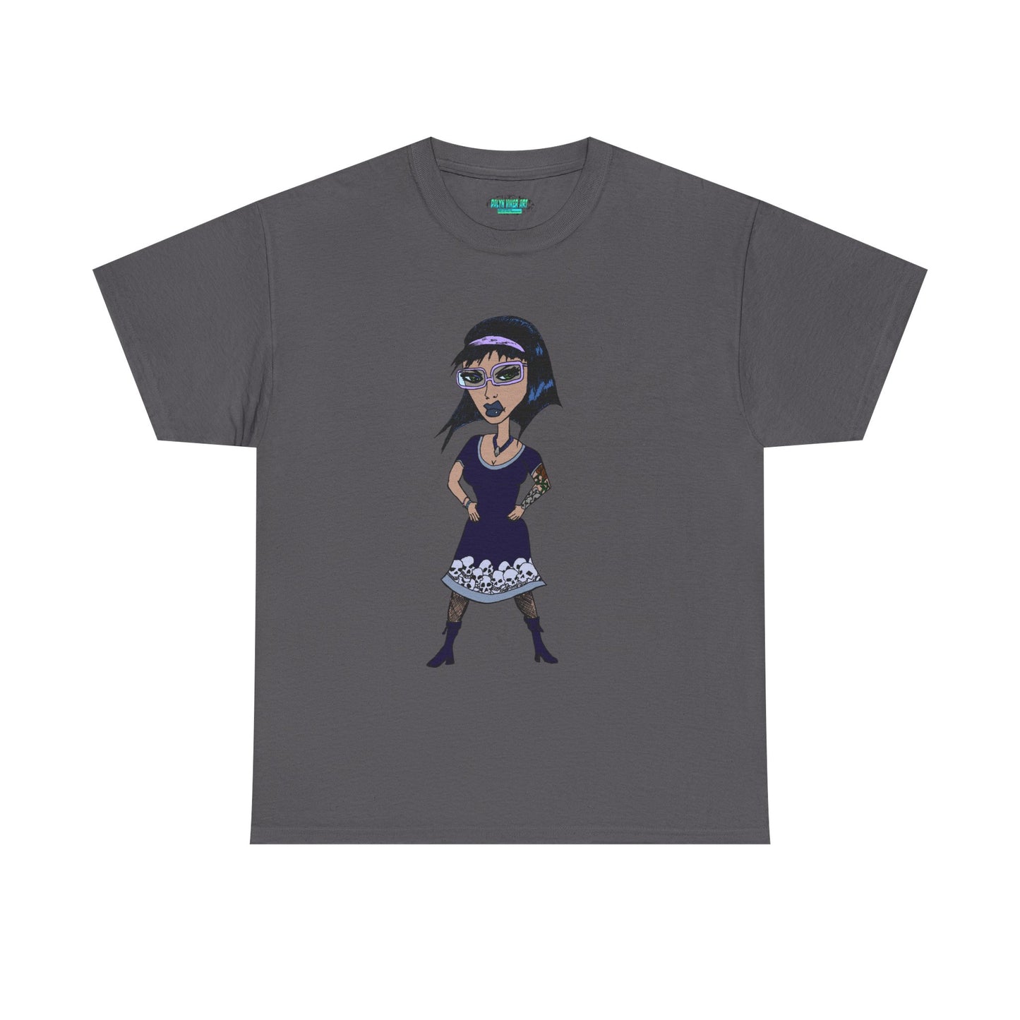 Gothic Doll T-Shirt — Retro Vampire Girl Graphic Tee