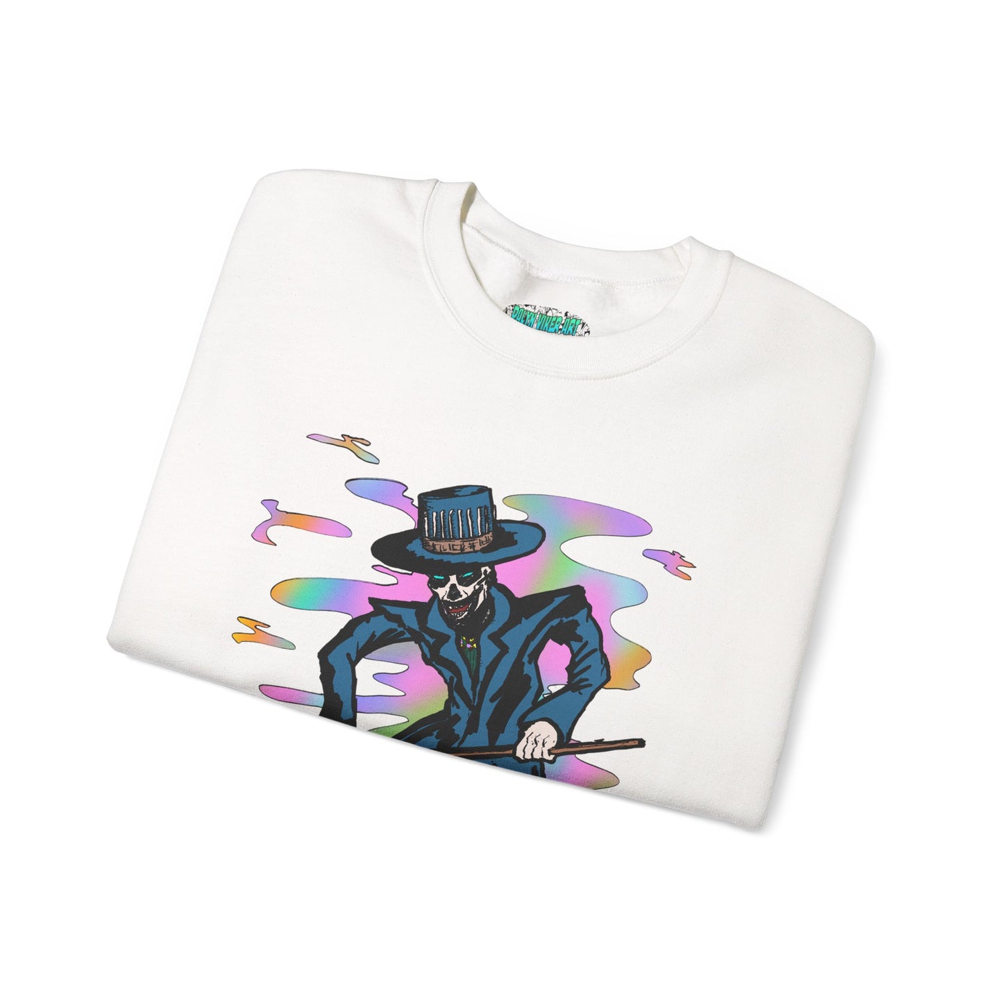 Vibrant Voodoo Graphic Crewneck Sweatshirt - Unisex Halloween Vibe