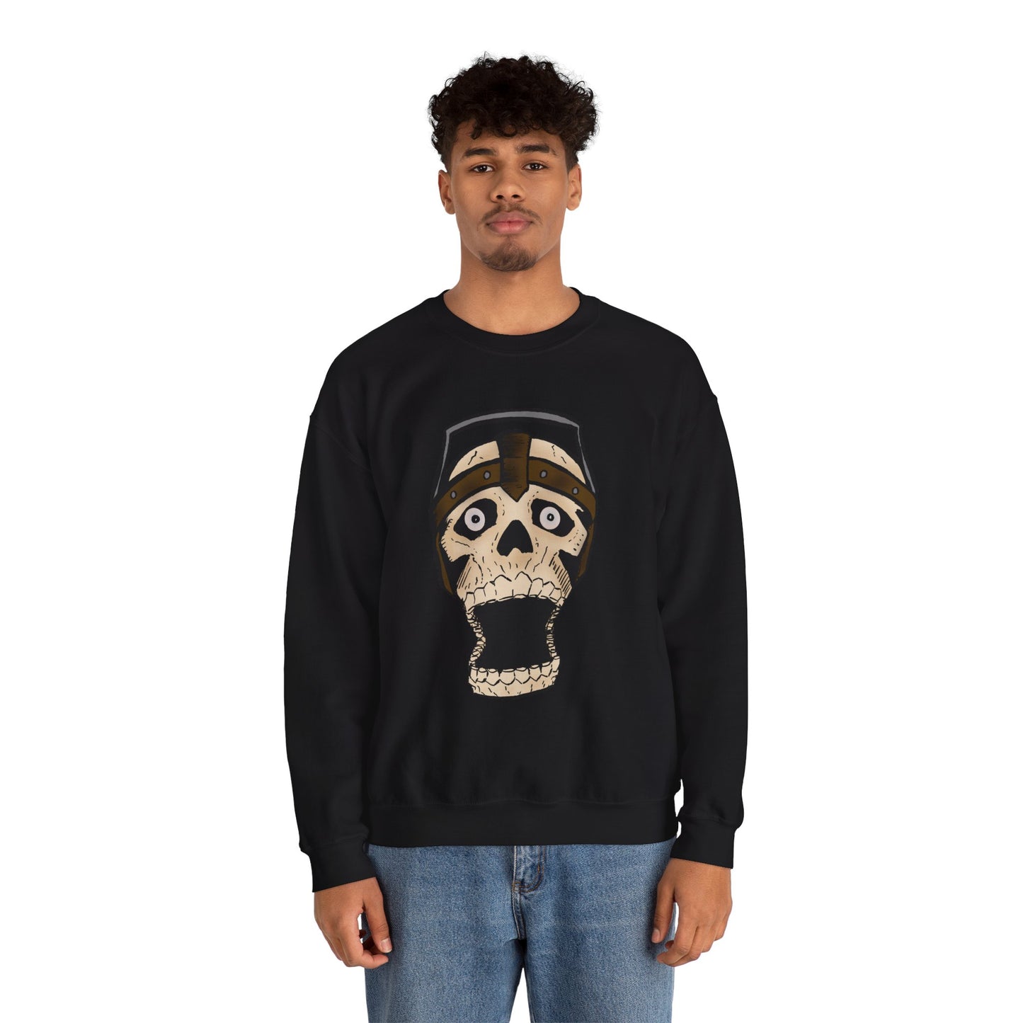 Screaming Skull Graphic Crewneck Sweatshirt - Unisex Heavy Blend™