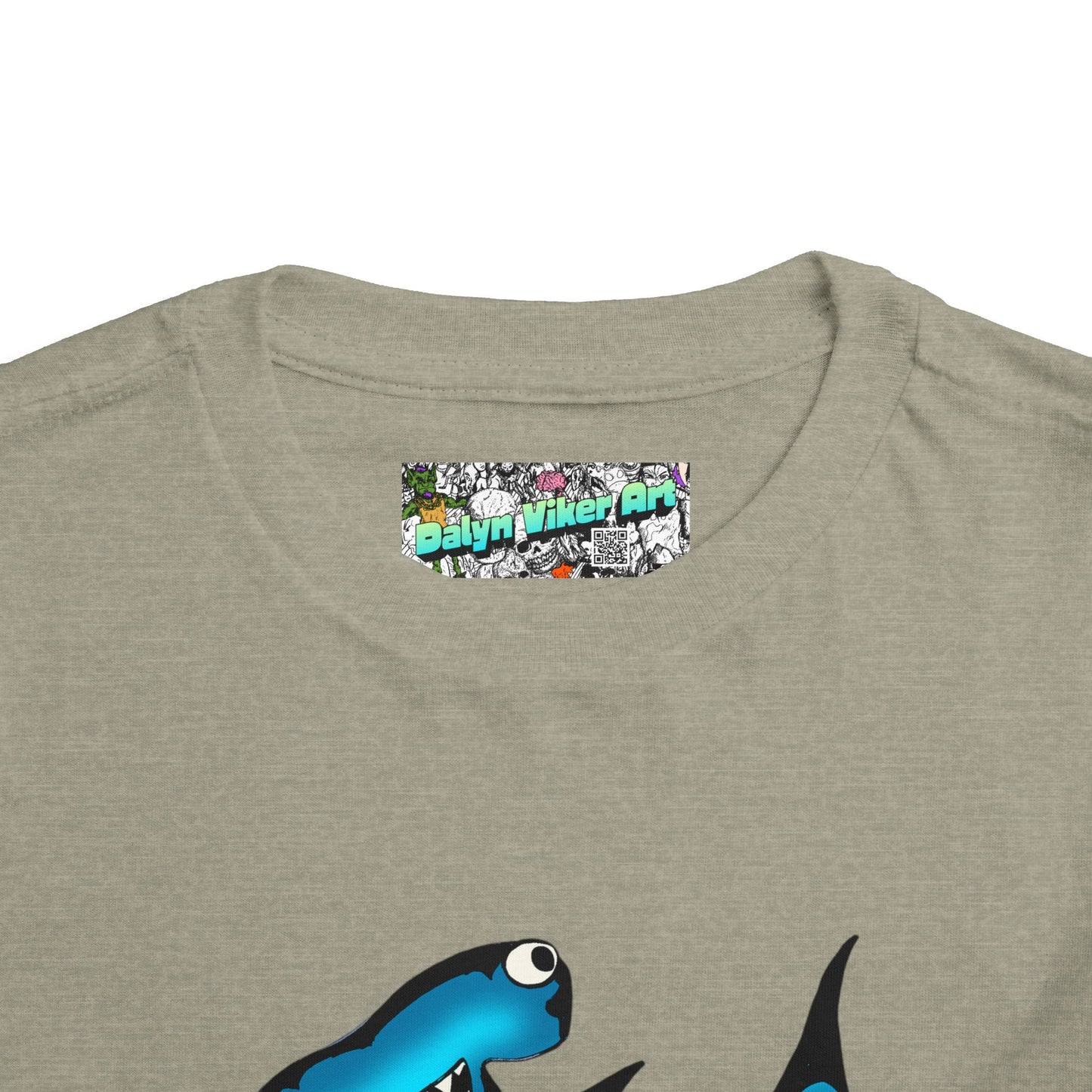 Toddler Shark Tee - Cute Blue Harley Hammerhead Graphic Kids Short Sleeve Shirt