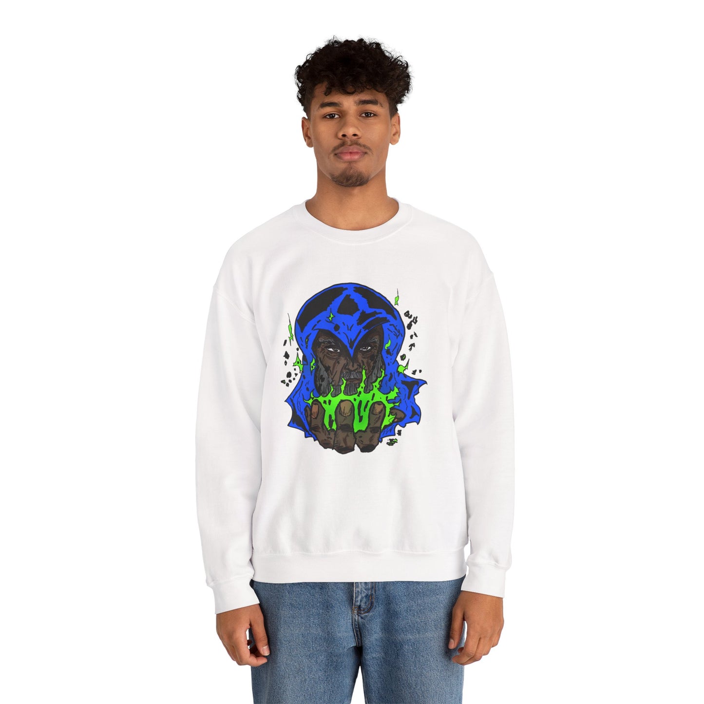 Cosmic Wizard Mystical Graphic Sweatshirt