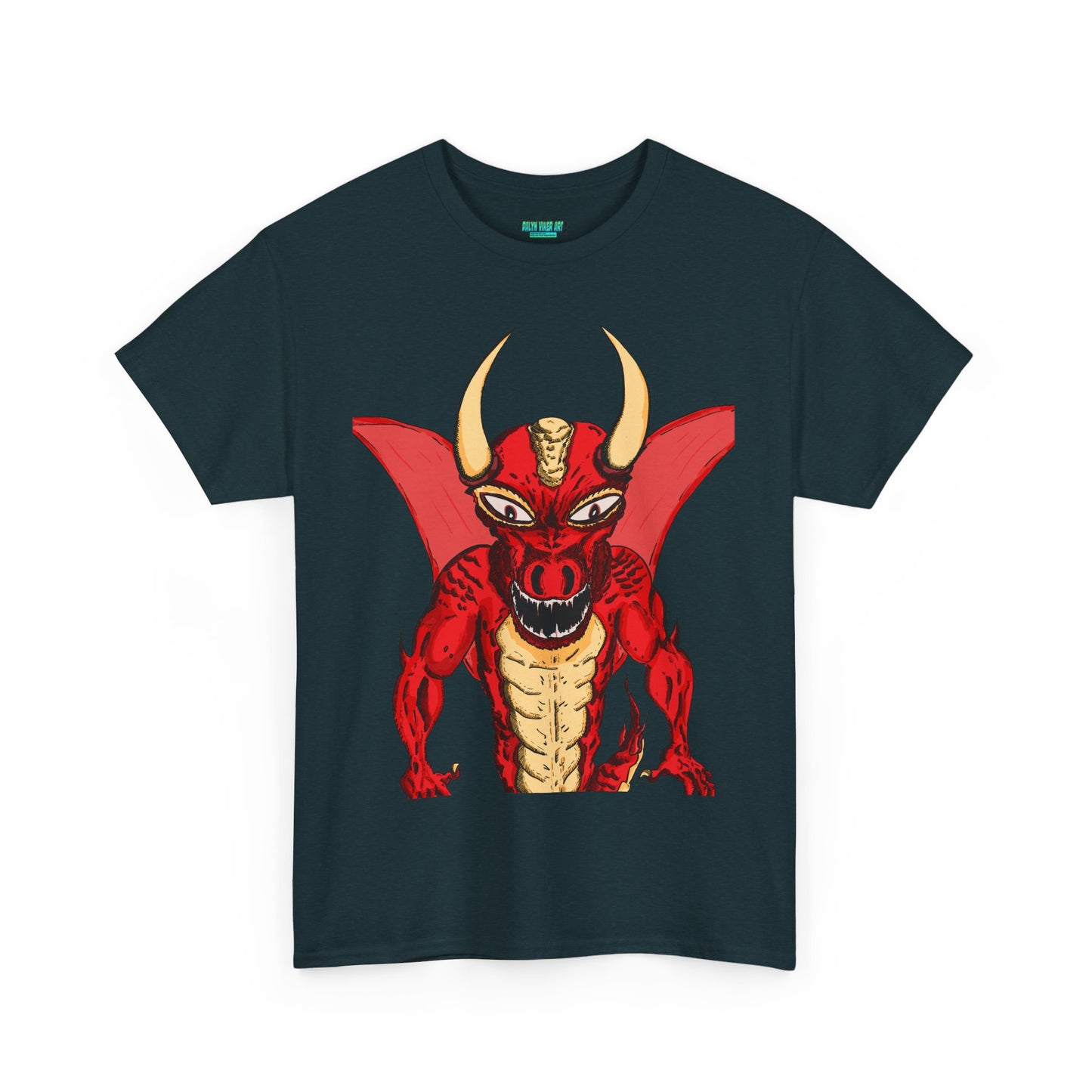 Bold Red Dragon Unisex Heavy Cotton Tee | Graphic Shirt for Anime Fans, Party Wear, Casual Outfit, Gift for Him/Her