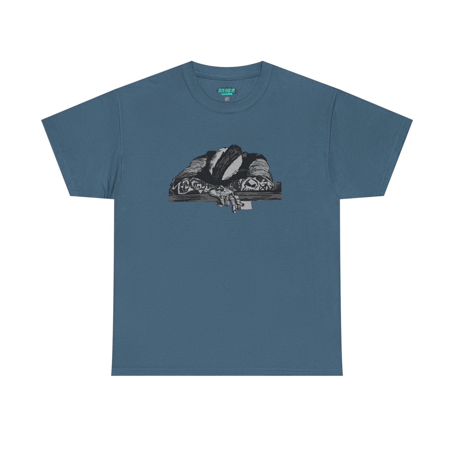 Punk and Done(grayscale) - Graphic Unisex Heavy Cotton Tee - Independent Illustration for Everyday Wear