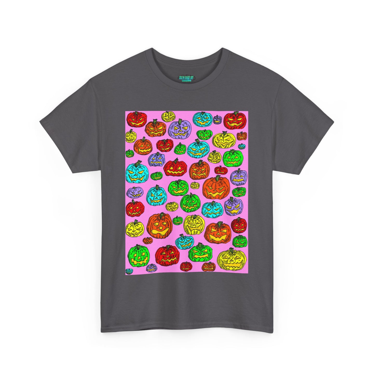 Colorful Pumpkin Graphic Tee, Unisex Cotton T-Shirt, Halloween Costume, Fall Apparel, Trendy Graphic Shirt, Casual Wear