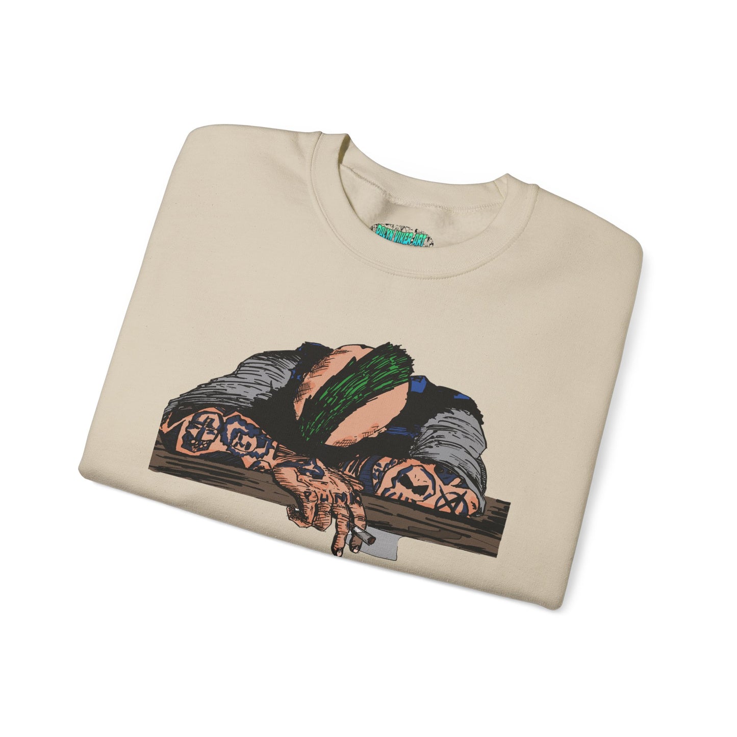 Punk and Done Artistic Unisex Crewneck Sweatshirt - Cozy Vibes