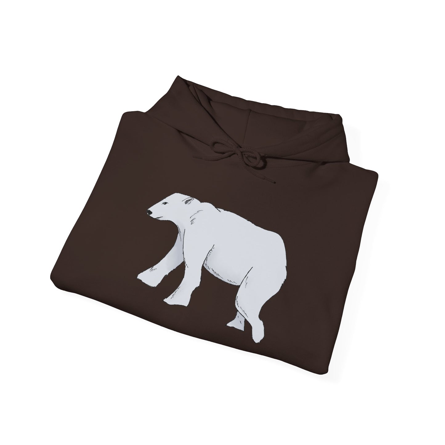 Cozy Polar Bear Hoodie - Warm Winter Fashion, Unisex Sweatshirt, Gift for Animal Lovers, Perfect for Cold Days, Cute Outdoor Wear