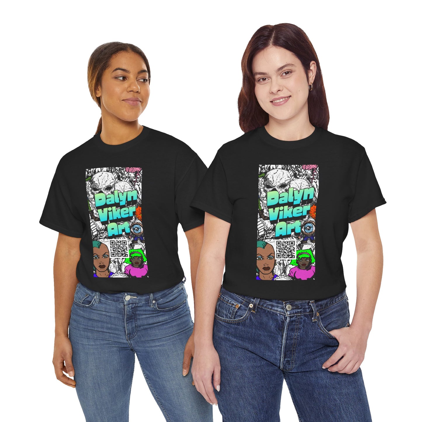 Graphic Art T-Shirt — "Dalyn Viker Art" Vertical Collage Tee