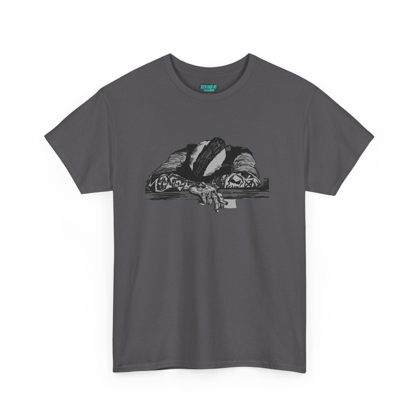 Punk and Done(grayscale) - Graphic Unisex Heavy Cotton Tee - Independent Illustration for Everyday Wear