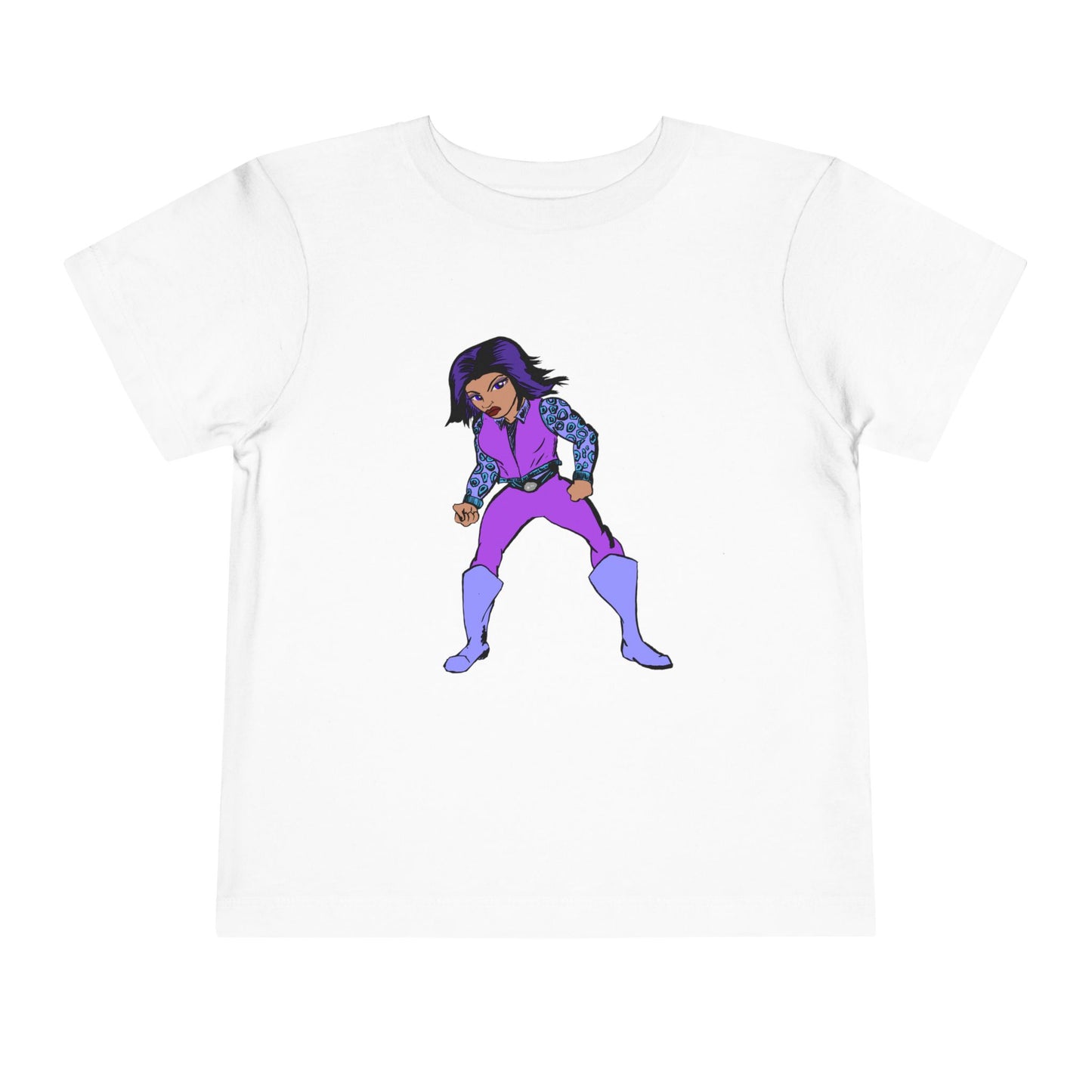 Toddler Tee — Purple Superstar Heroine Graphic Shirt