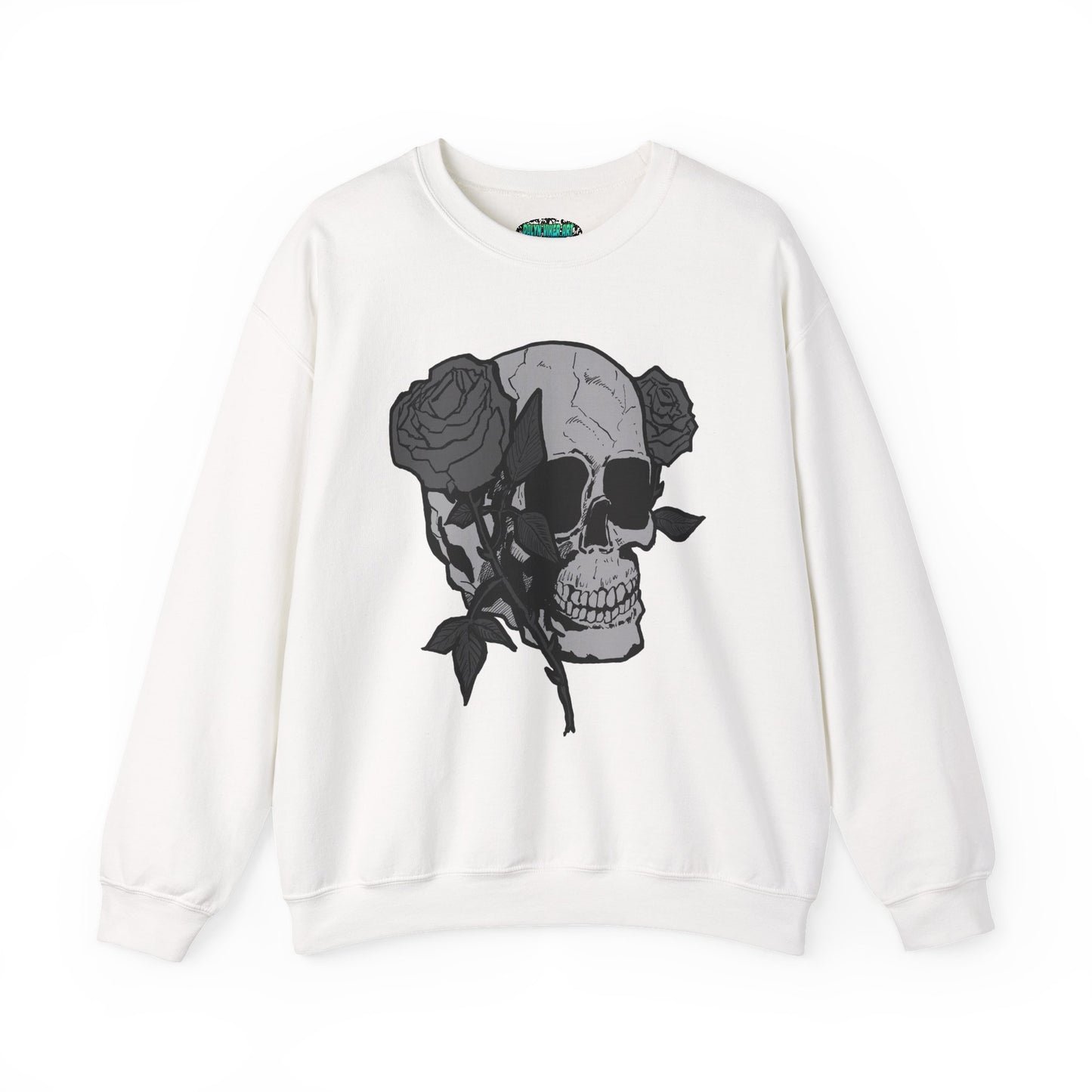 Skull and Roses Crewneck Sweatshirt - Unisex Heavy Blend™
