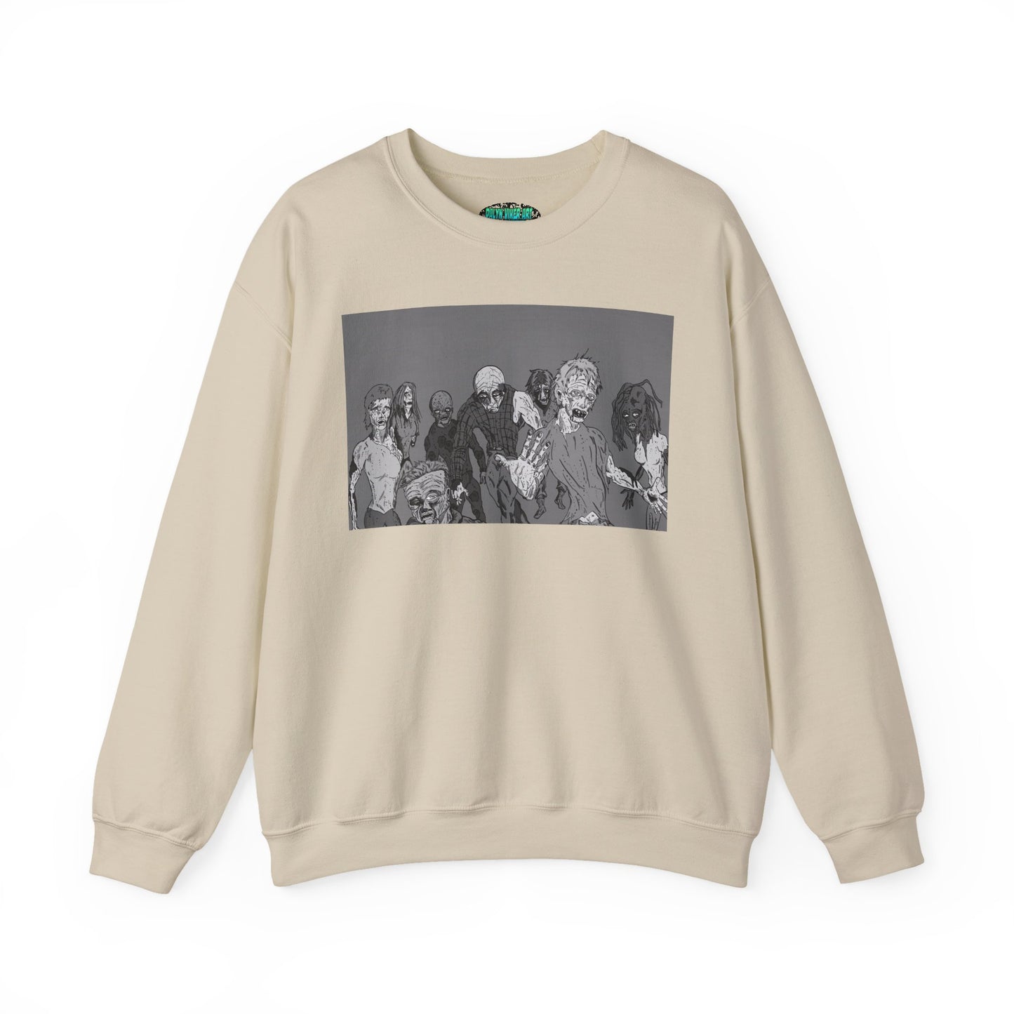 Vintage Zombie Horror Crewneck Sweatshirt - Unisex Heavy Blend™