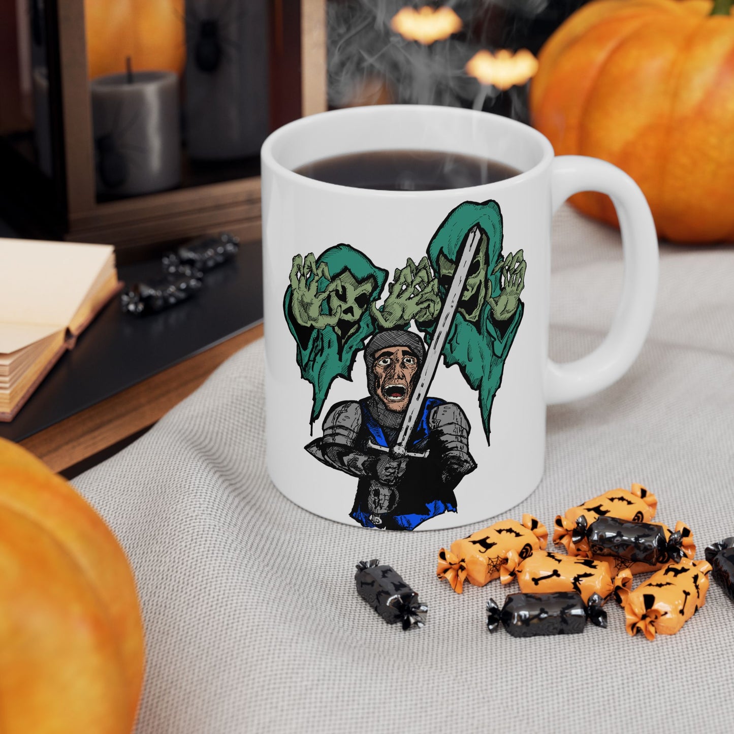 Knight Fright - Spooky Monster Ceramic Mug - Perfect for Halloween & Horror Lovers