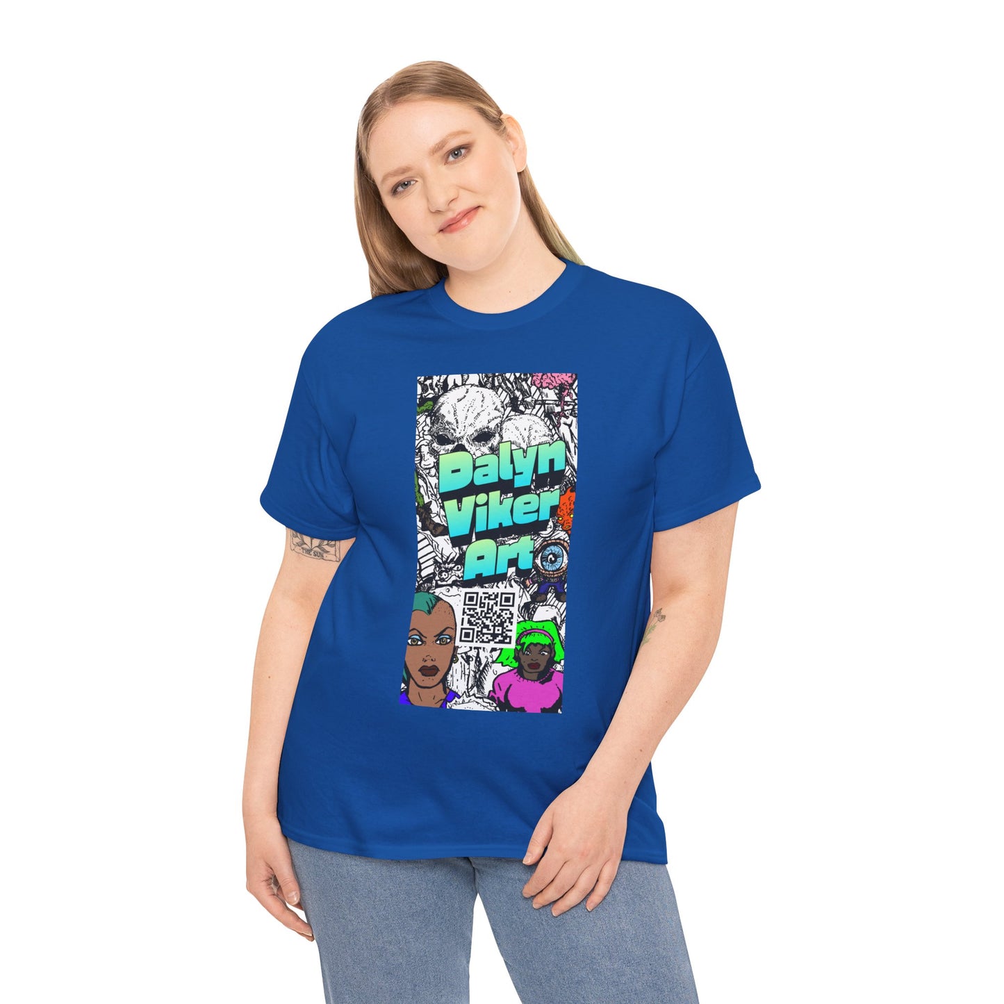 Graphic Art T-Shirt — "Dalyn Viker Art" Vertical Collage Tee