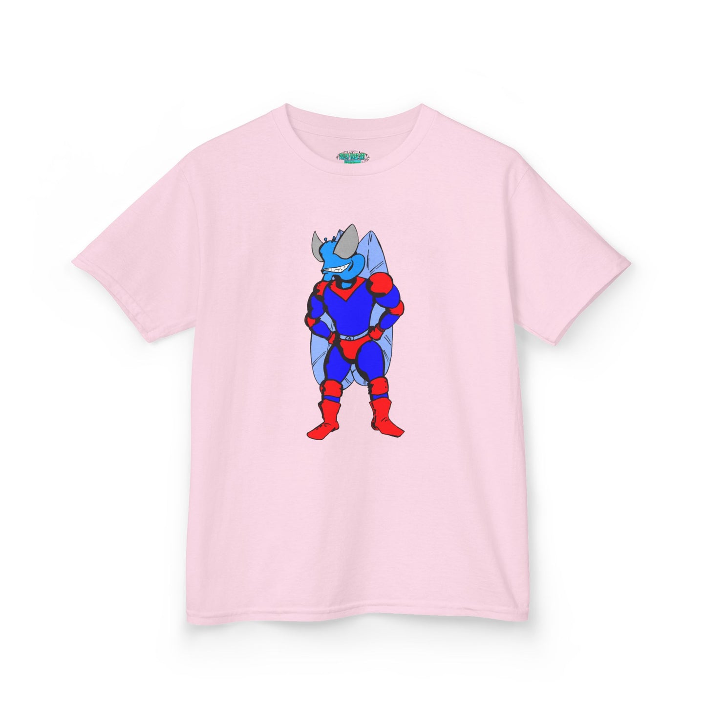 Astro-Fly Kids Superhero T-Shirt — Cute Red & Blue Winged Hero Tee for Boys & Girls