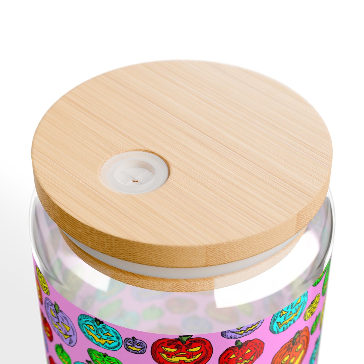 Colorful Pumpkin Sipper Glass, 16oz | Fall Decor, Seasonal Drinkware, Halloween Party Cup, Kitchen Gift, Eco-Friendly Straw Glass