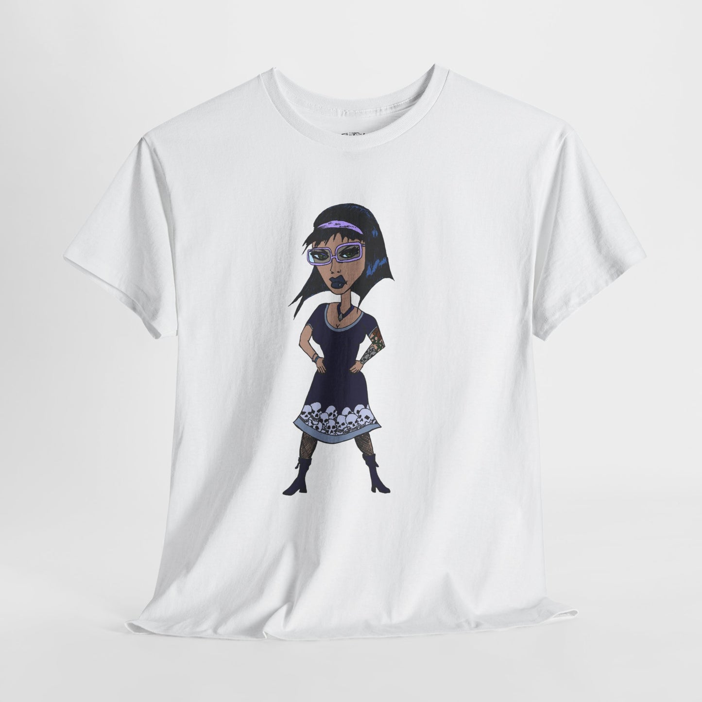 Gothic Doll T-Shirt — Retro Vampire Girl Graphic Tee