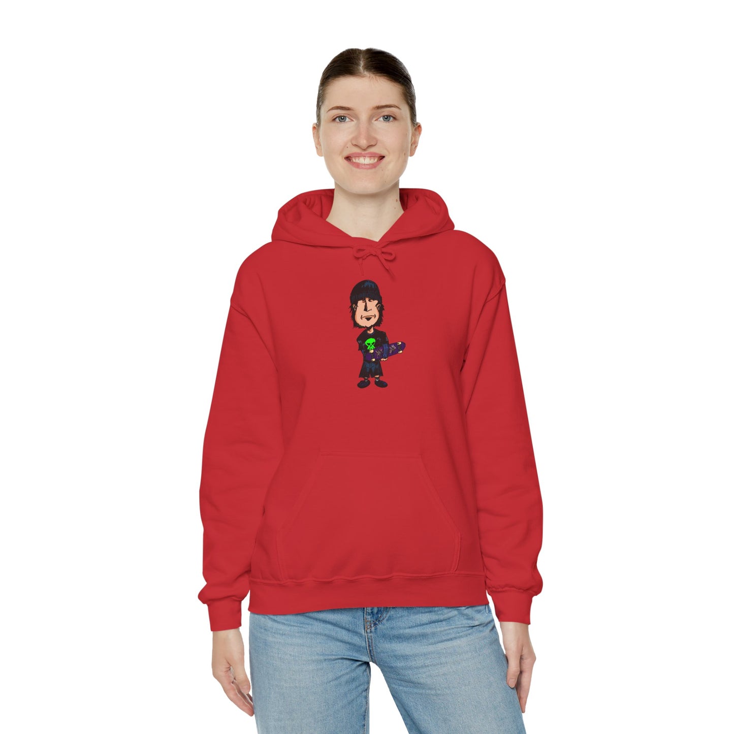 Rude Skater Dude Cartoon Hoodie – Skate Punk Sweatshirt