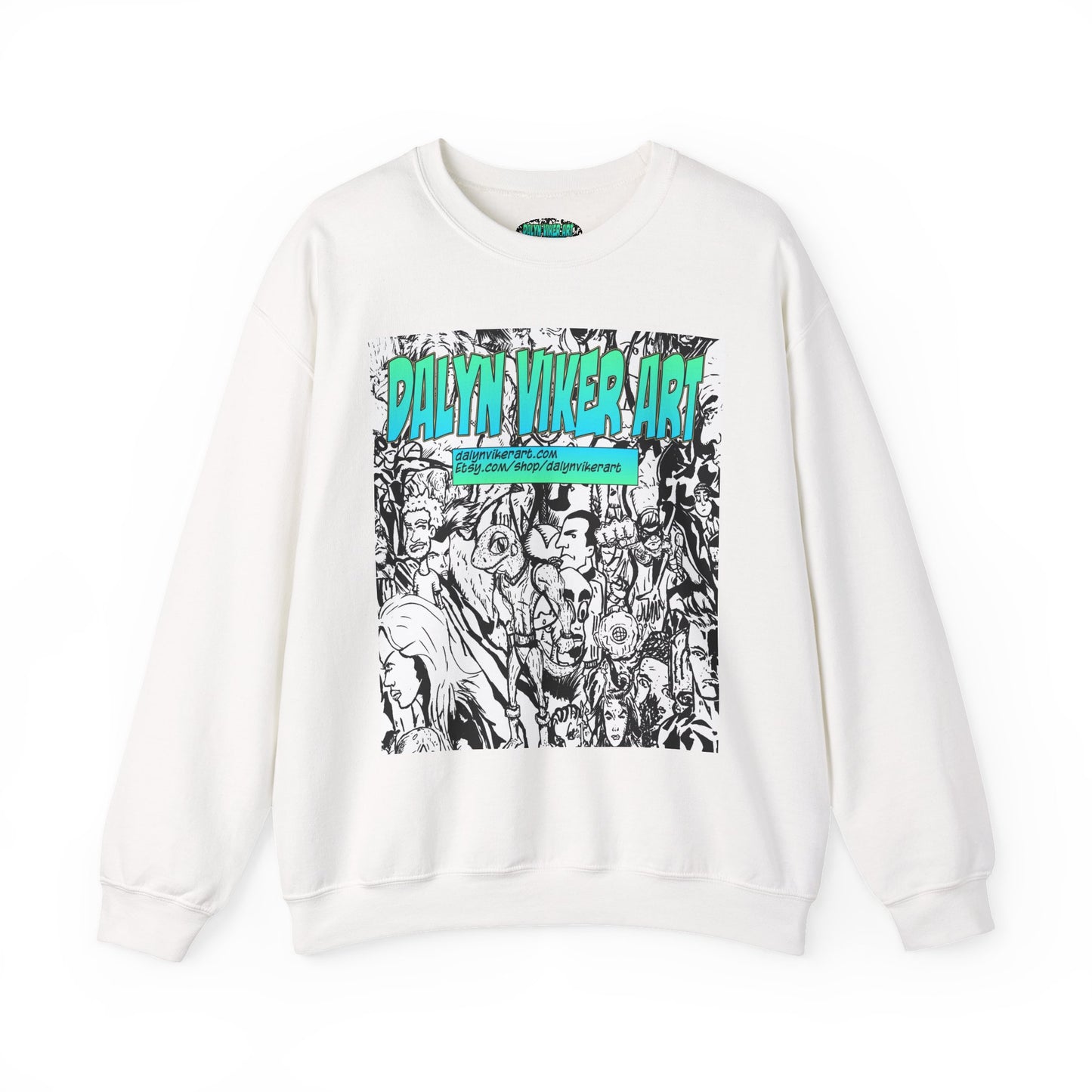 Graphic Art Crewneck Sweatshirt - Dalyan Viker Art Edition