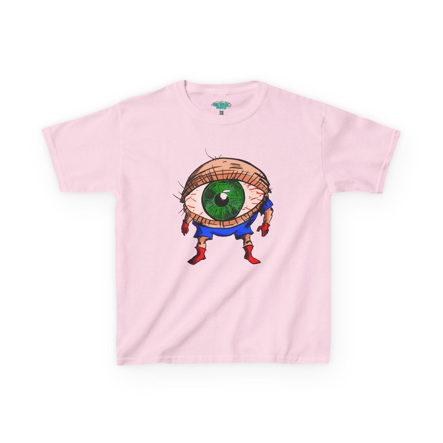 Terrif-EYE-ing Whimsical Kids Heavy Cotton Tee with Eye Design